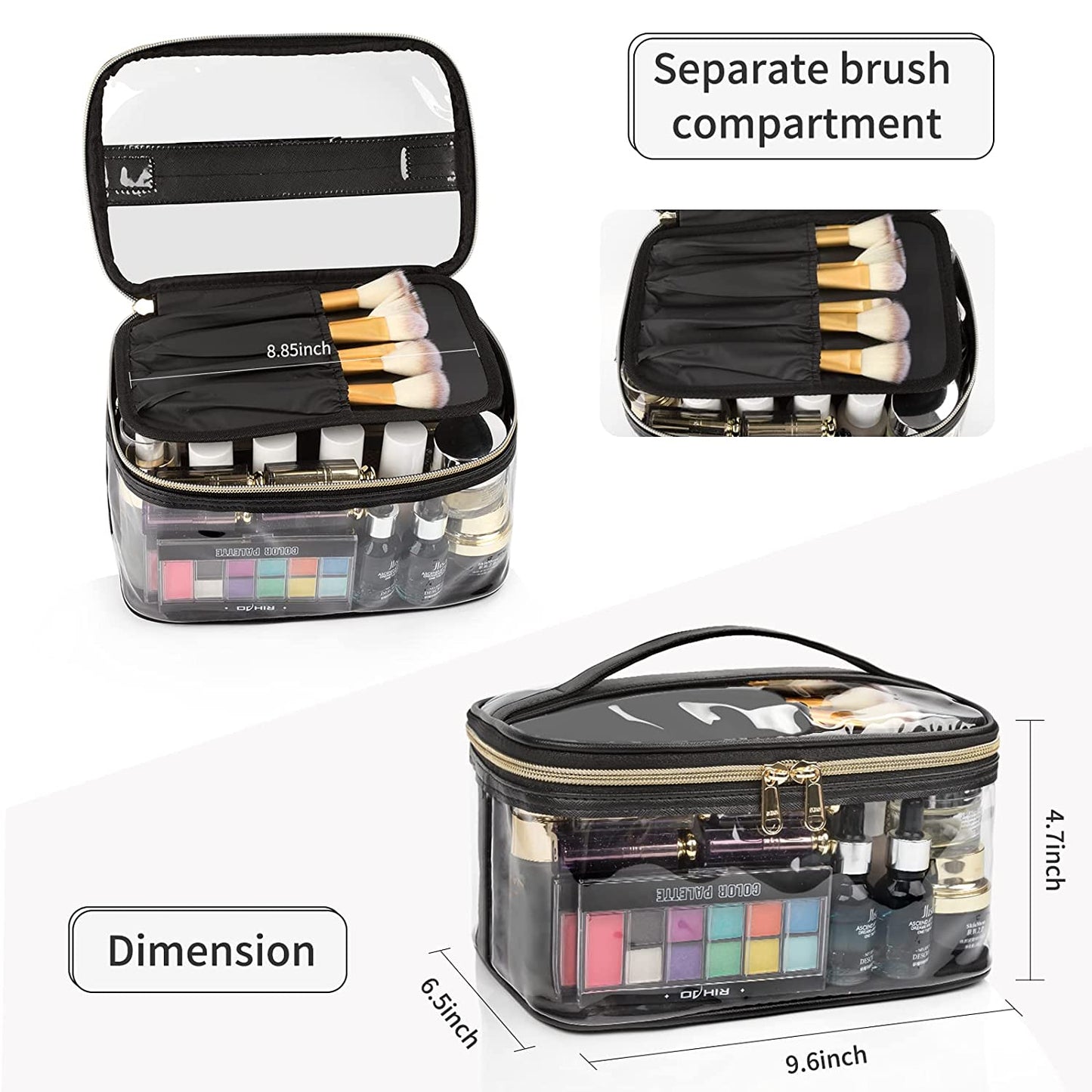 Transparente Reise-Make-up-Taschen von Relavel