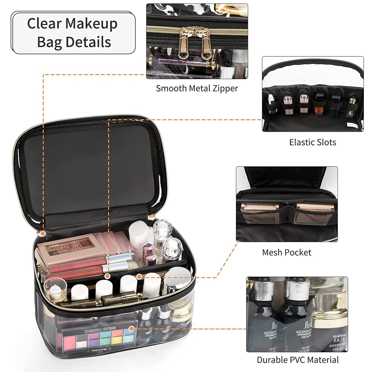 Transparente Reise-Make-up-Taschen von Relavel