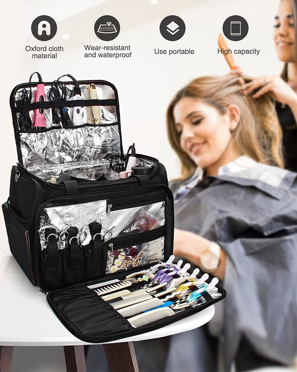 Relavel Professionelle Friseur-Umhängetasche