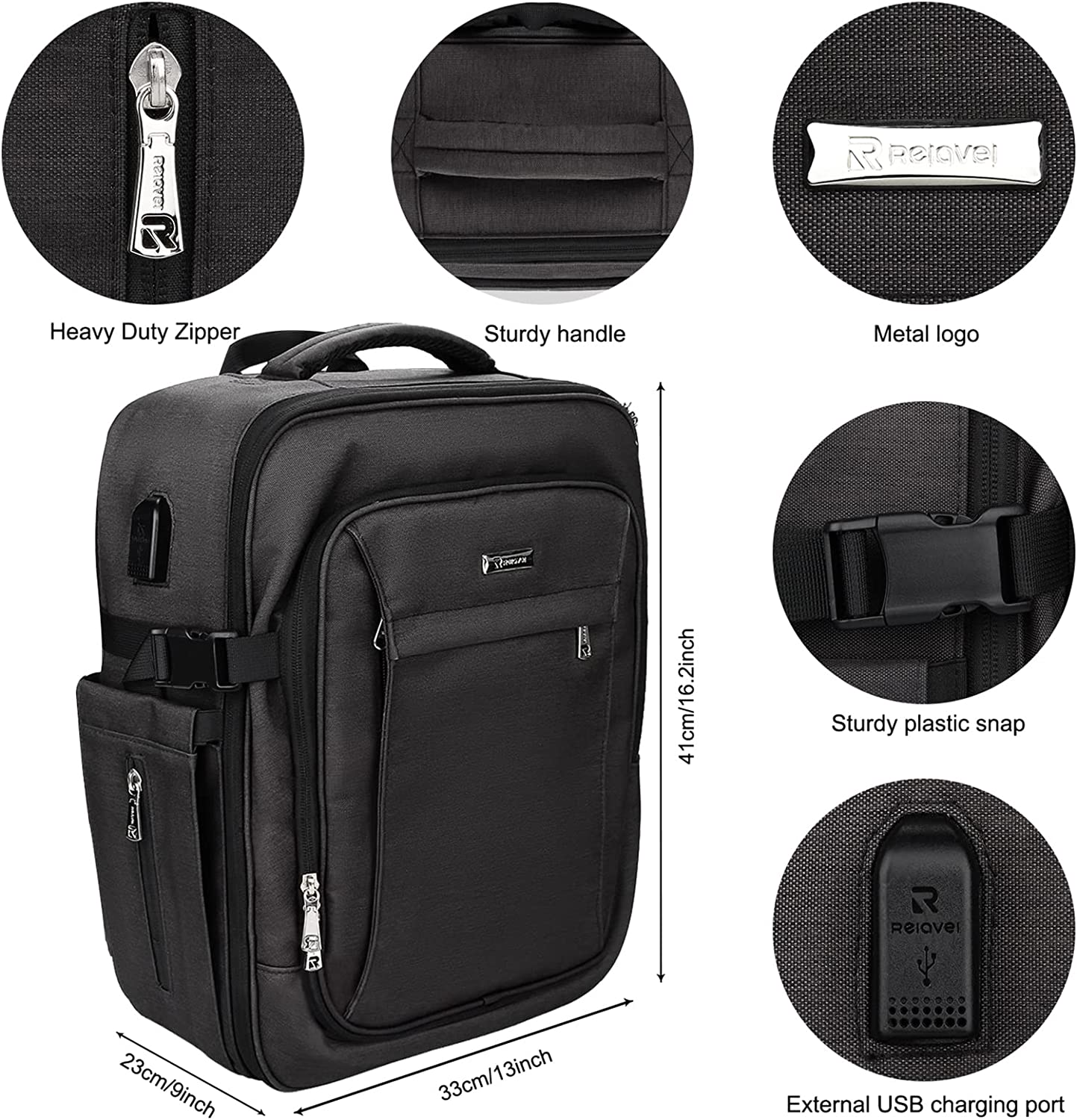 Neue professionelle, extragroße Make-up-Tasche für Make-up-Artists, mit verstellbarer Kunststoff-Unterteilung (schwarz)