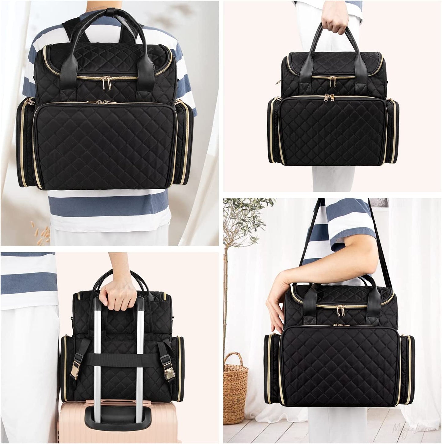 Relavel Nagellack-Organizer-Rucksack mit 2 herausnehmbaren Taschen