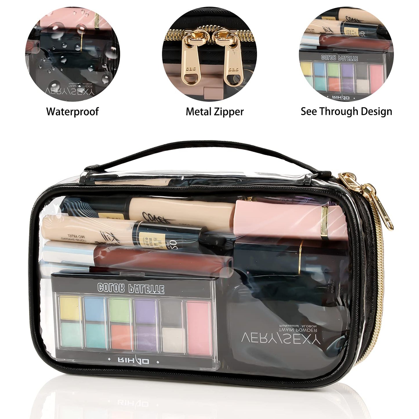 Tragbare transparente Make-up-Tasche von Relavel