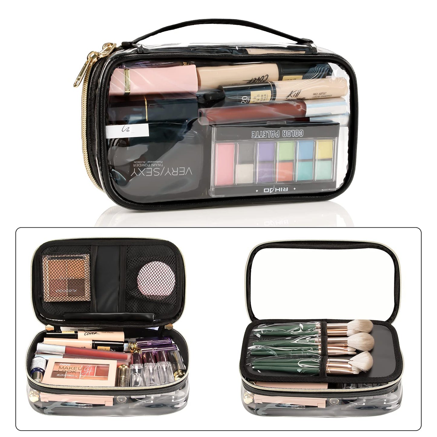 Tragbare transparente Make-up-Tasche von Relavel