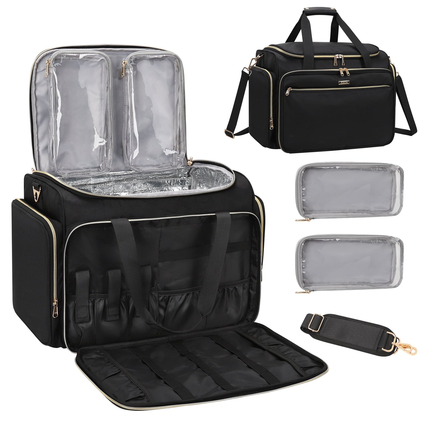 Professionelle, extragroße Reisetasche für Friseure mit zwei abnehmbaren kleinen Taschen