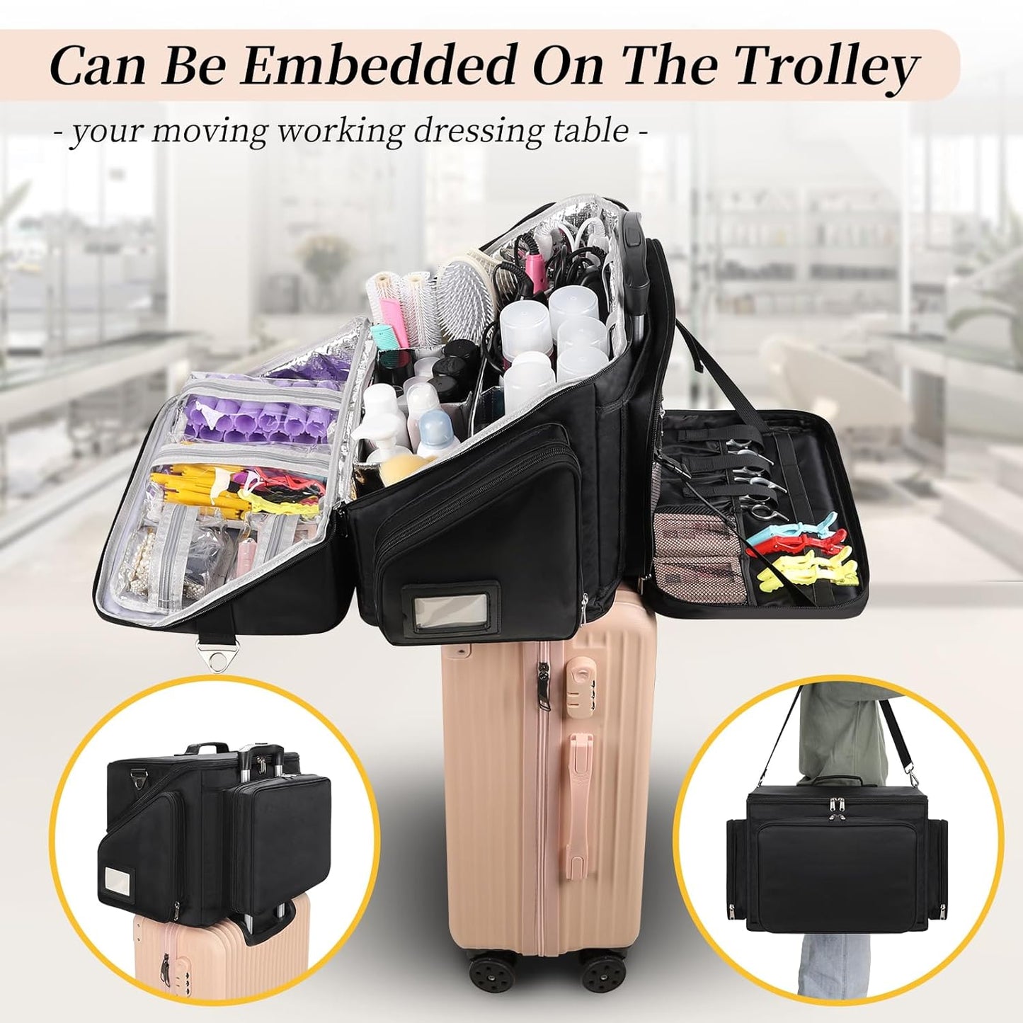 Professionelle große Reisetasche für Friseure