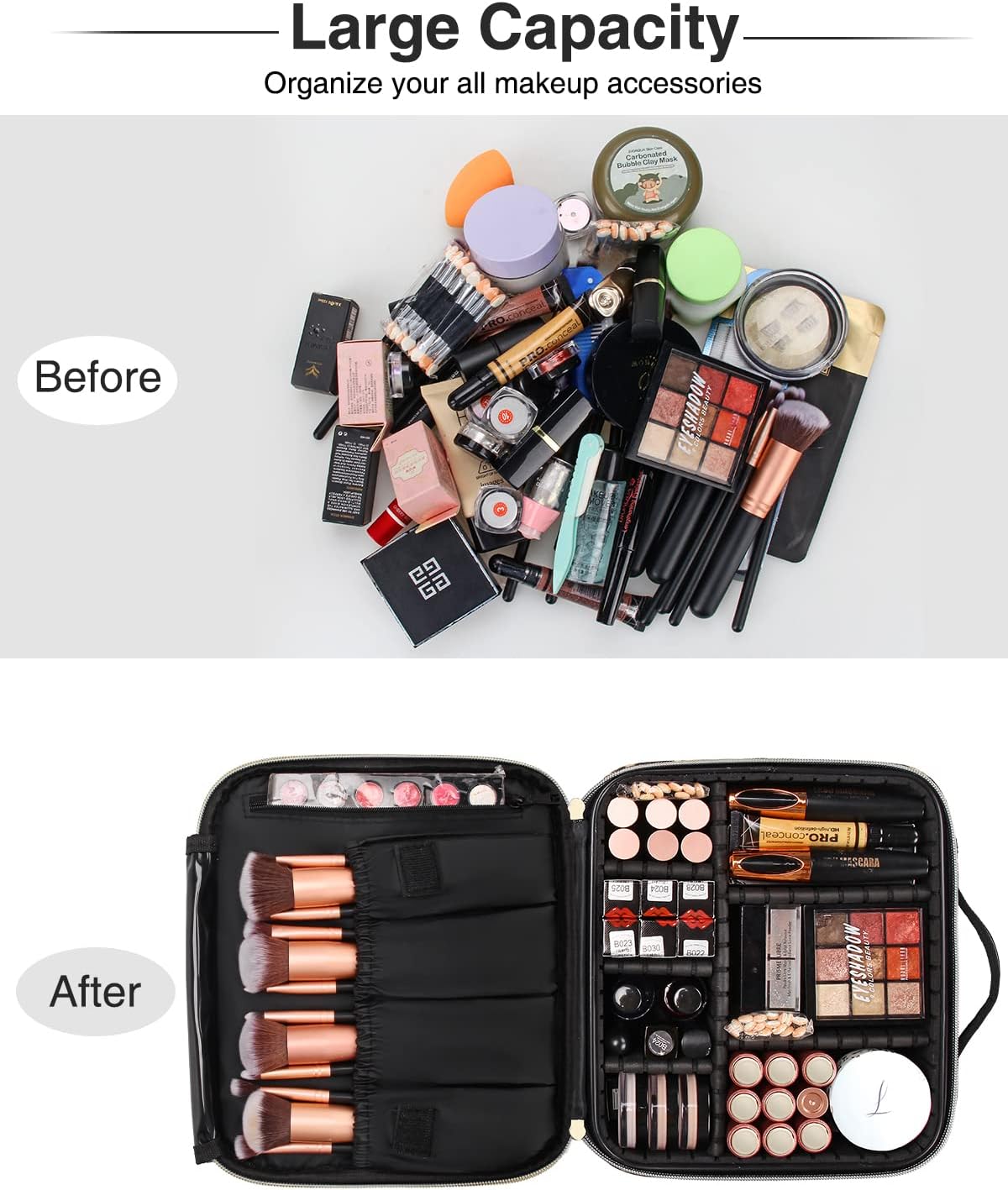 Professioneller Reise-Make-up-Koffer (Krokodil, klein)