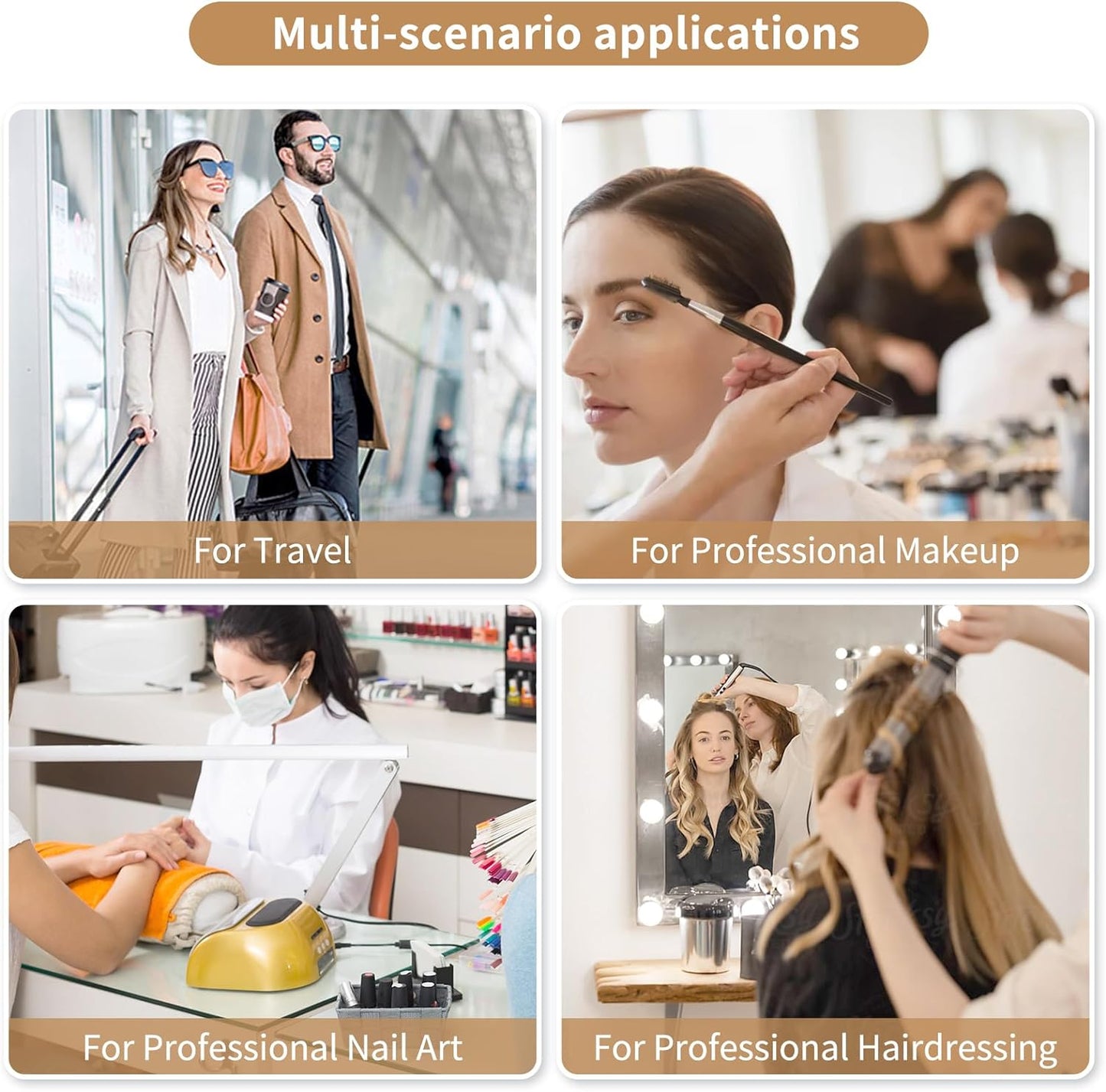Extragroßer Make-up-Rollkoffer mit 4 Rollen