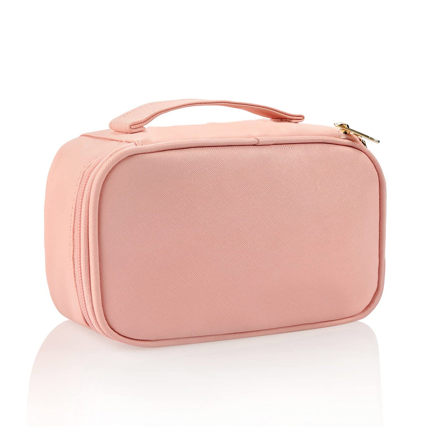 Kleine, rosafarbene, tragbare Reise-Make-up-Tasche