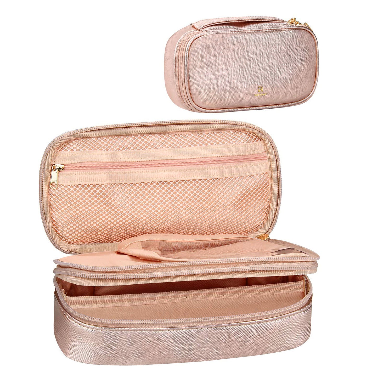 Kleine Kosmetiktasche Relavel in Roségold
