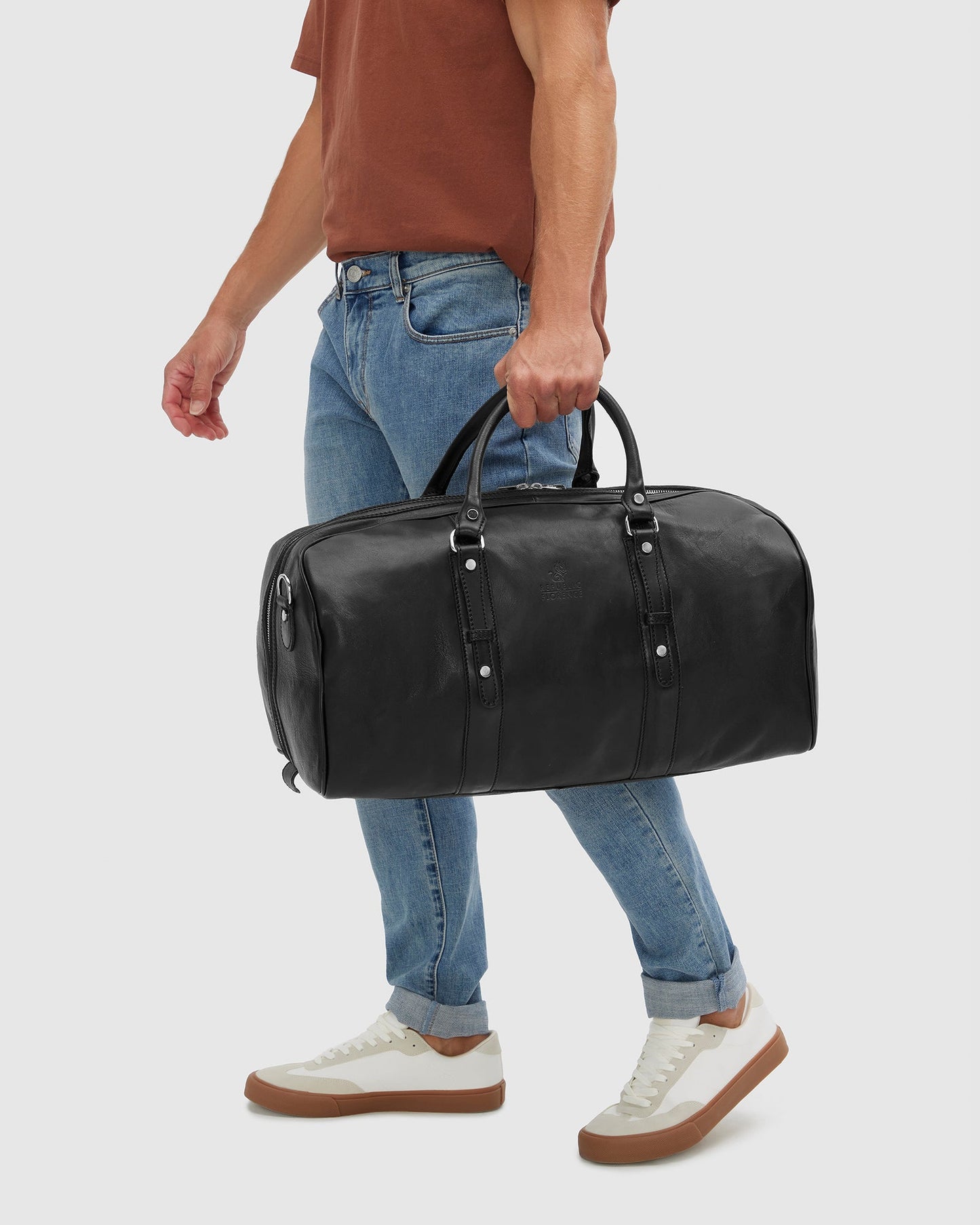 Polo Medium Mattschwarz - Reisetasche aus Leder