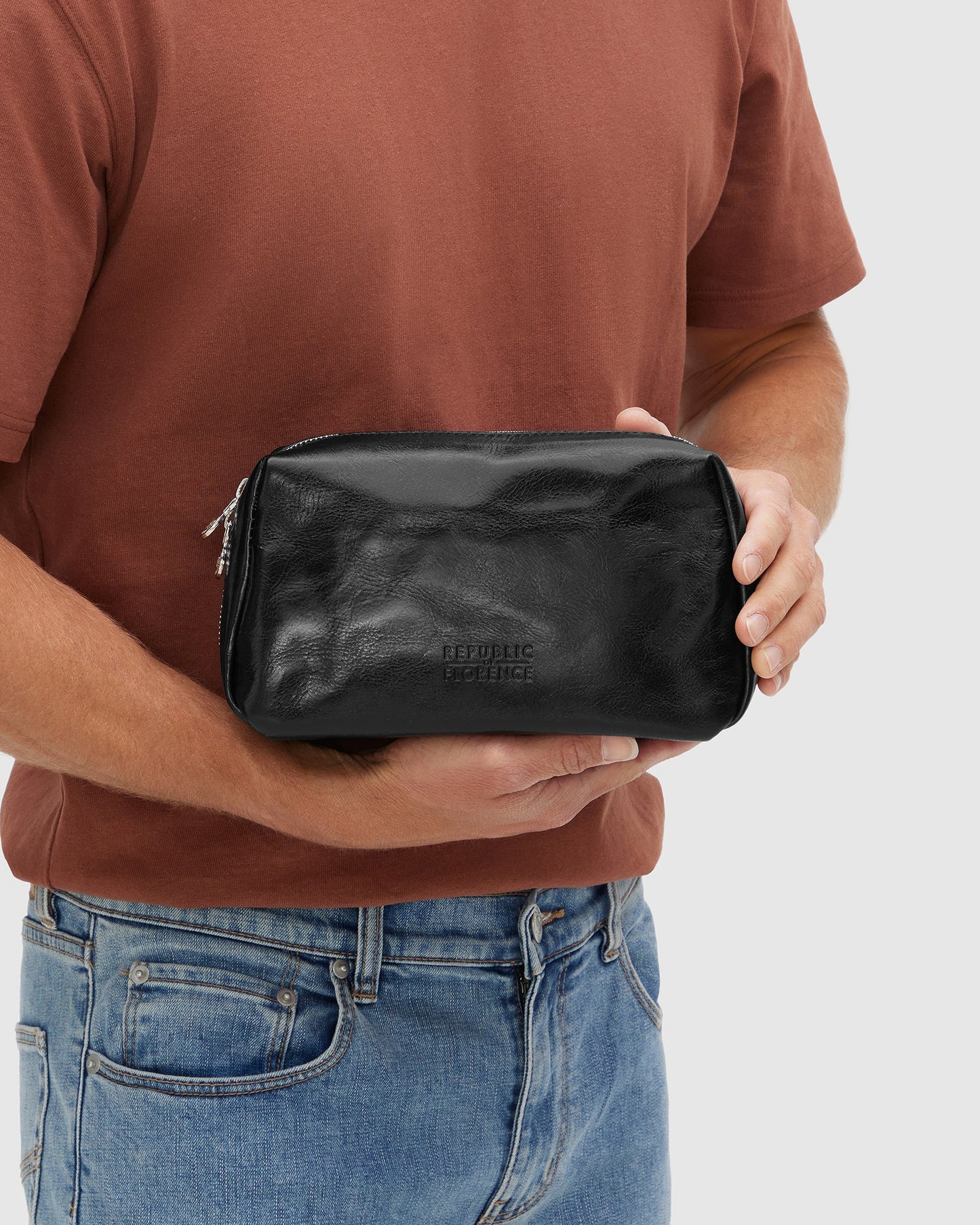 Otto Dopp Kit Schwarz - Kulturbeutel aus Leder