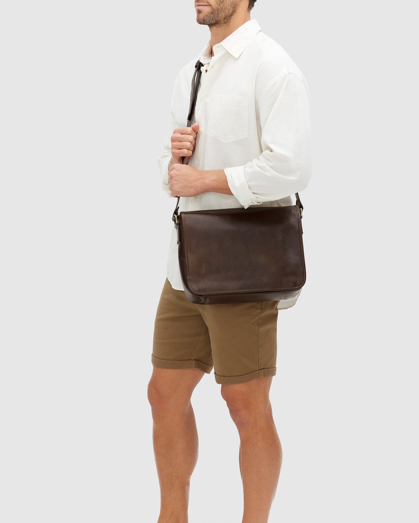 Aurelian Matt Chocolate - 13" Laptop-Messenger aus Leder