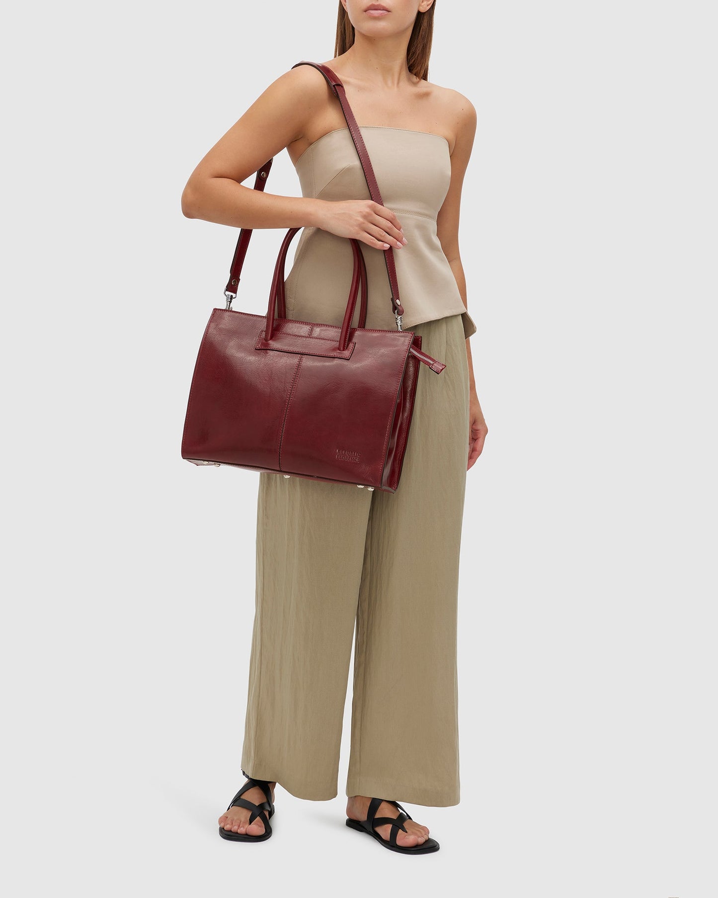 Florence Red - Aktentasche aus Leder für Damen