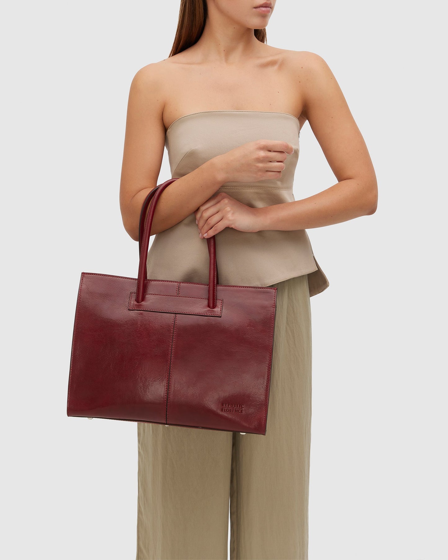Florence Red - Aktentasche aus Leder für Damen