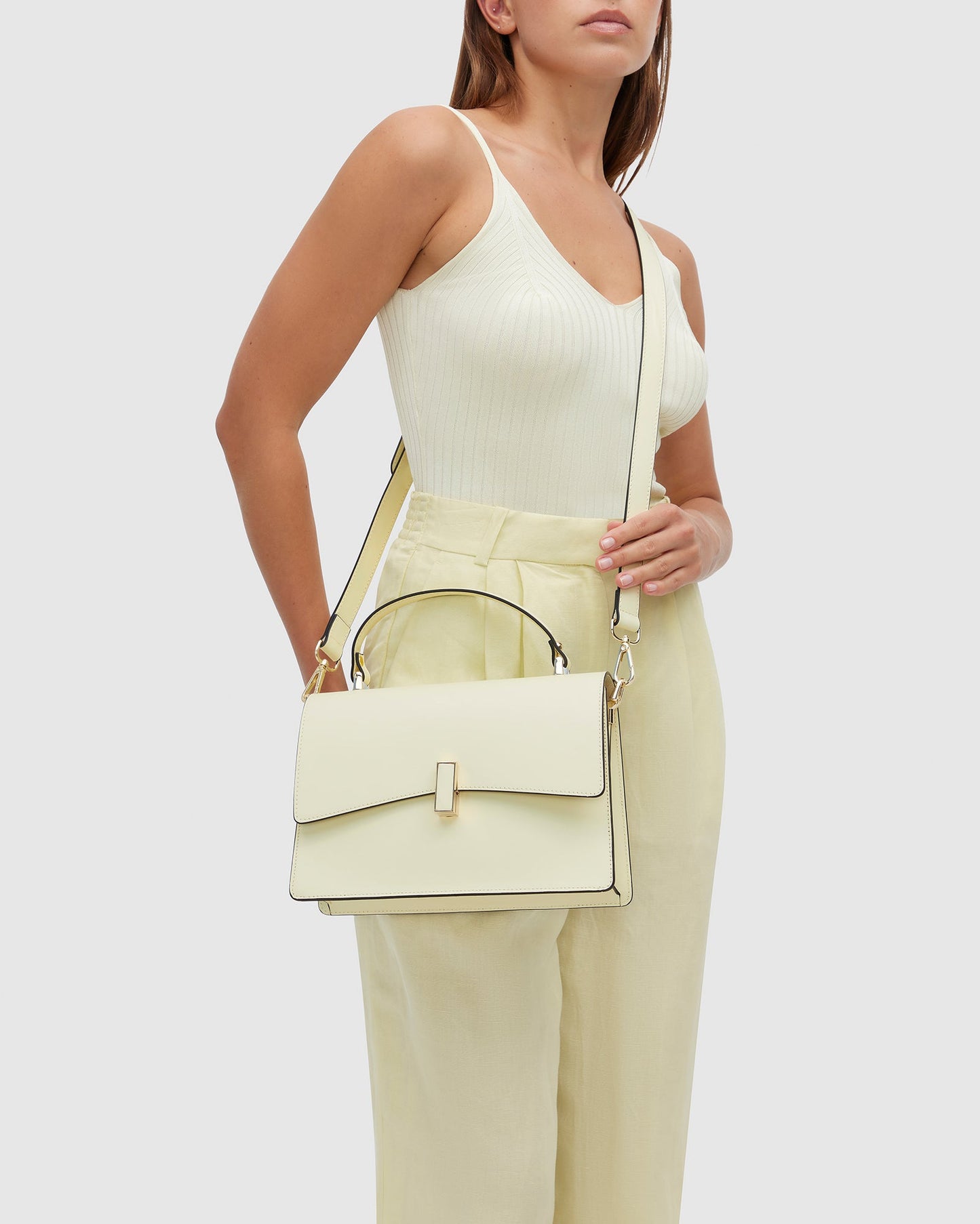Francesca Milk - Leather Tote Bag