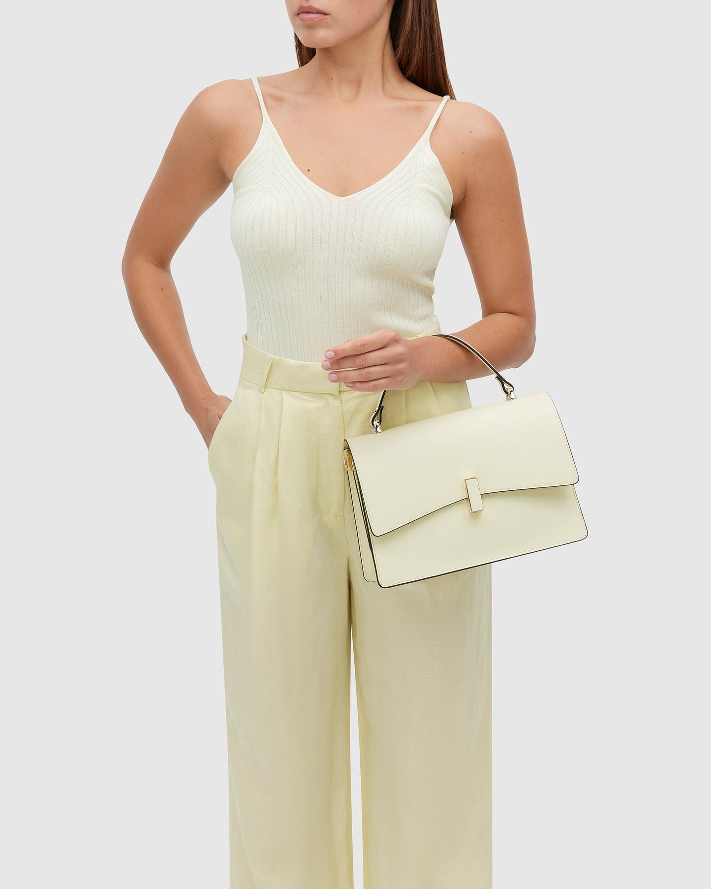 Francesca Milk - Leather Tote Bag