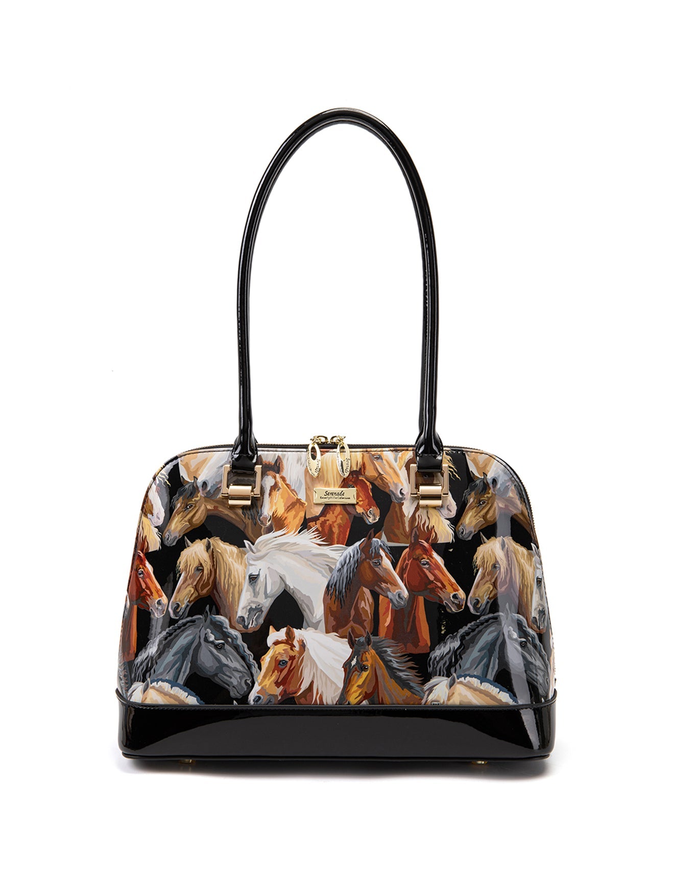 EQUESTRIAN LACKLEDER HANDTASCHE - SF24-0758 - NEU
