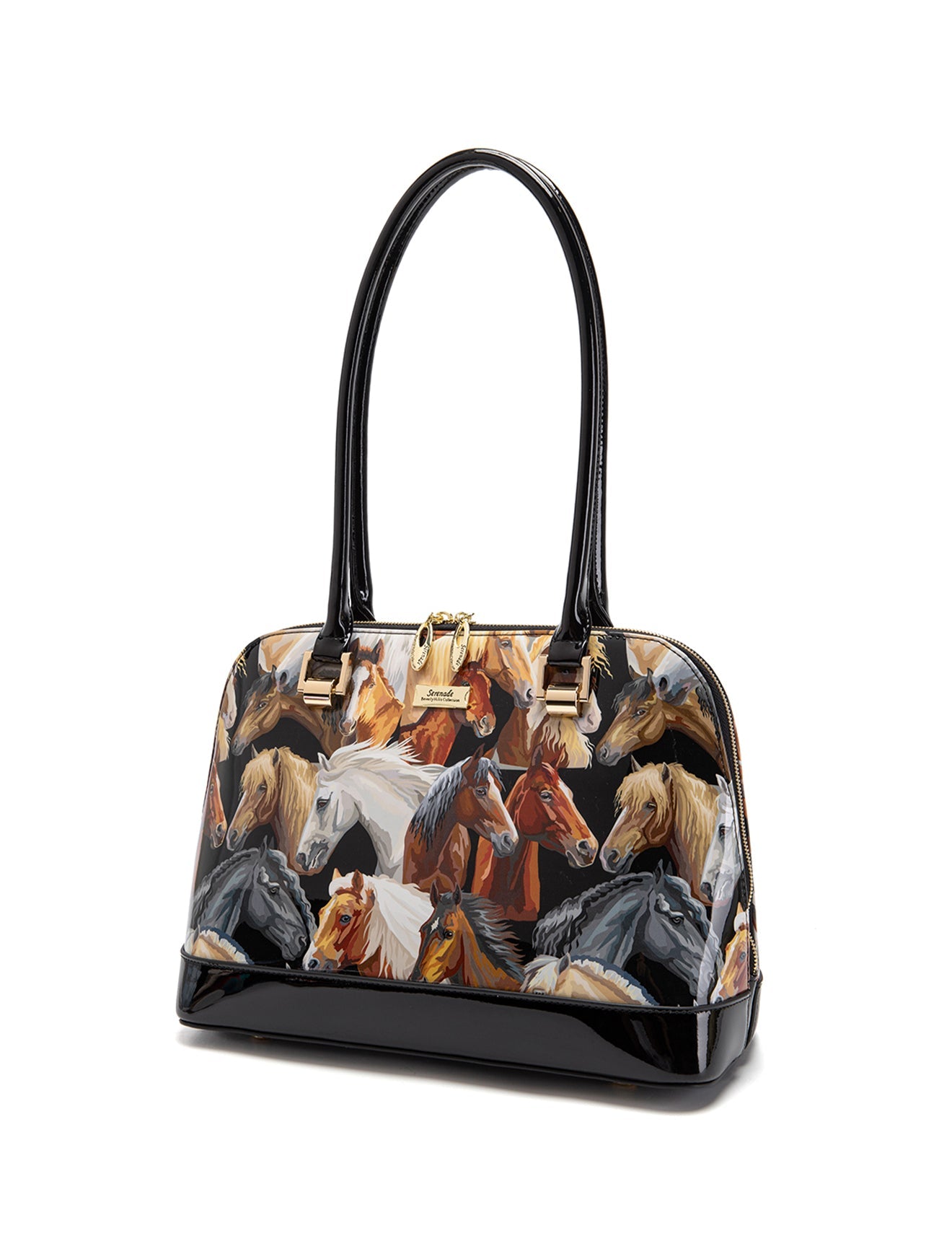 EQUESTRIAN LACKLEDER HANDTASCHE - SF24-0758 - NEU