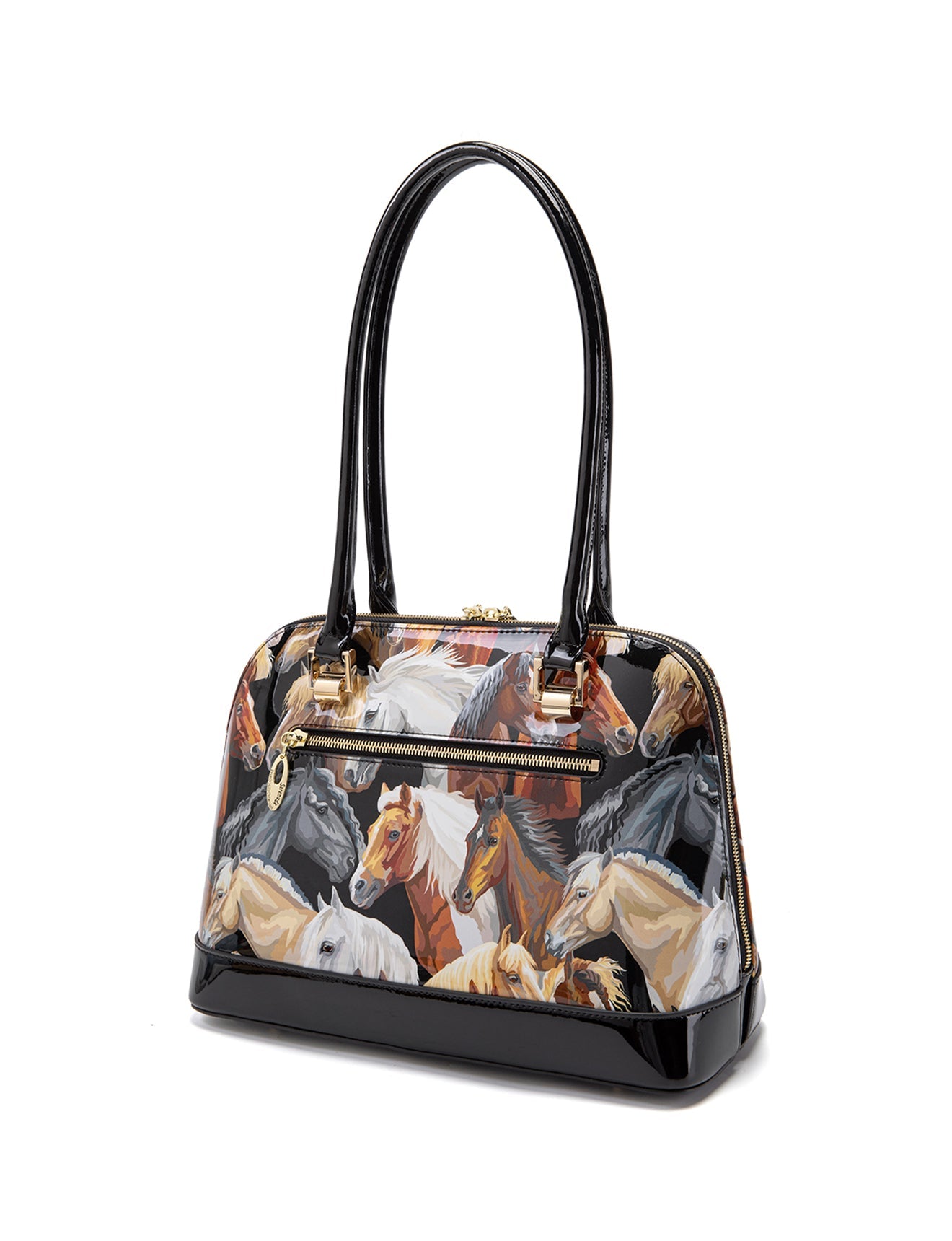 EQUESTRIAN LACKLEDER HANDTASCHE - SF24-0758 - NEU
