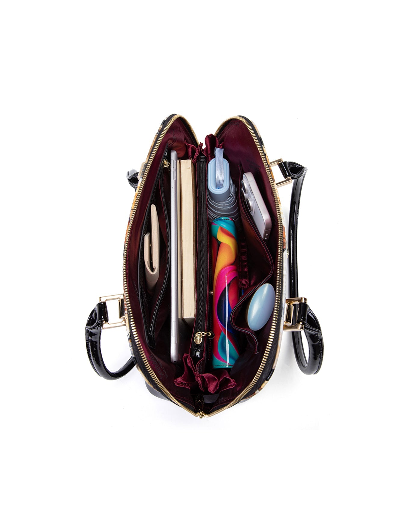 EQUESTRIAN LACKLEDER HANDTASCHE - SF24-0758 - NEU