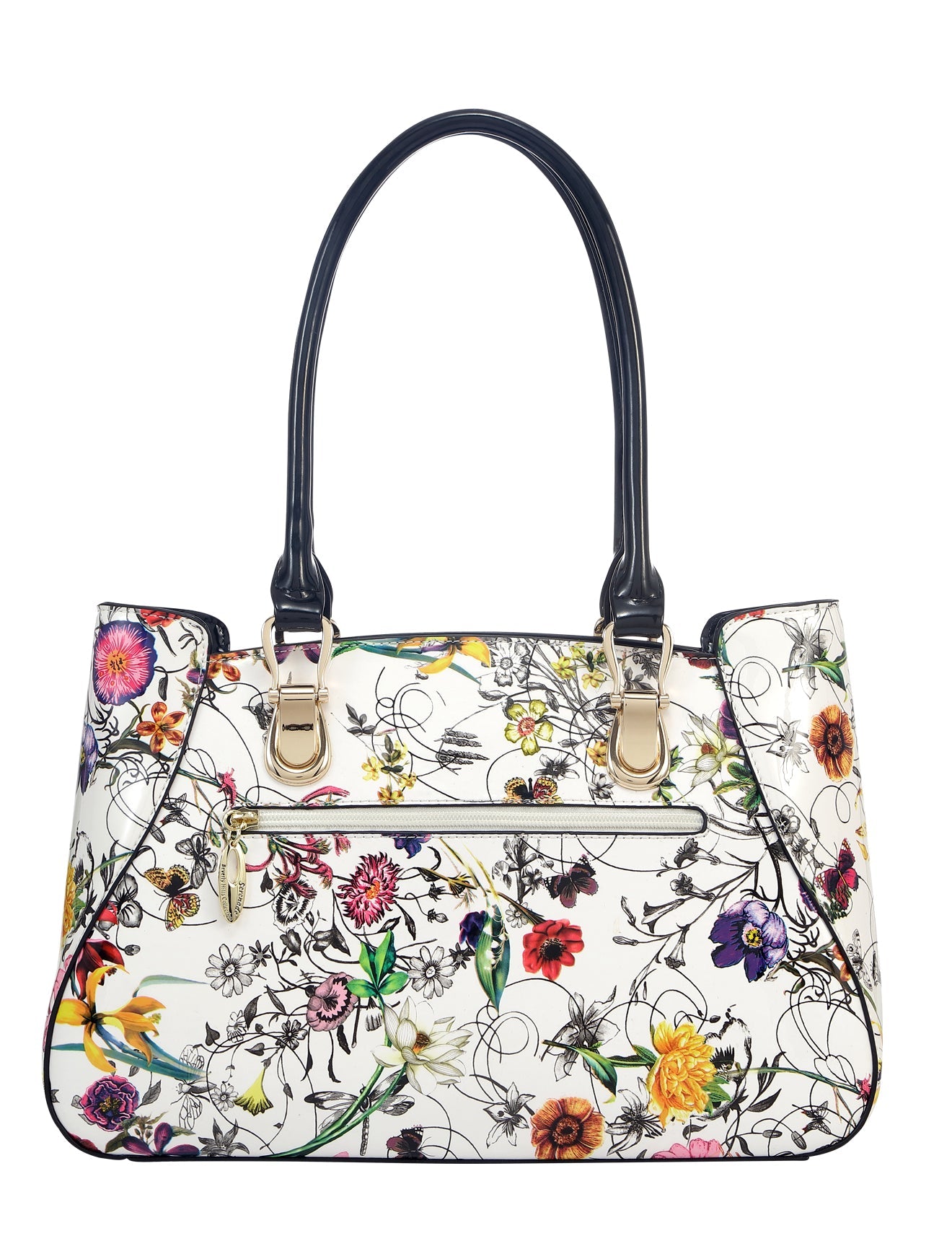 Große Lederhandtasche von Botanics – goldene Beschläge – SH47-7971
