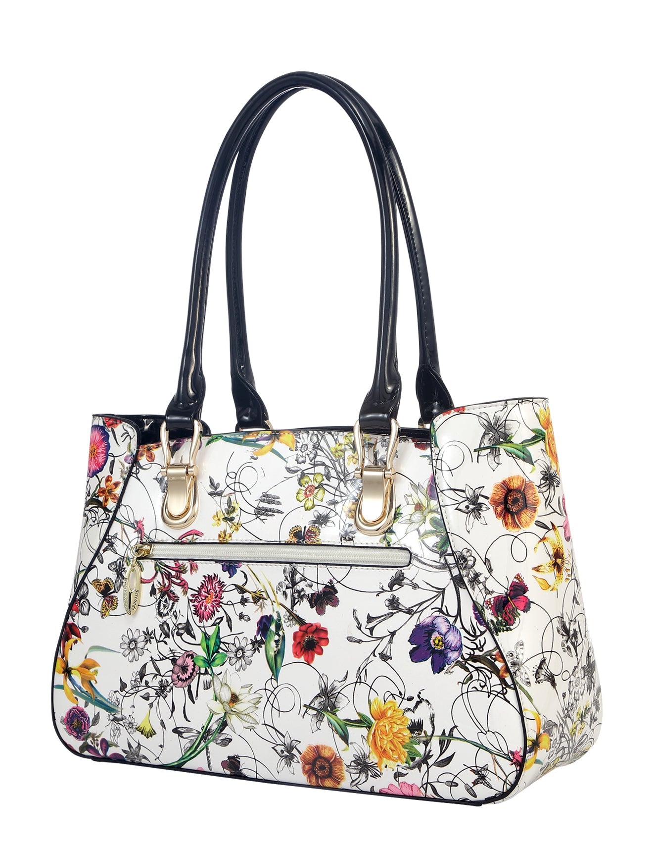 Große Lederhandtasche von Botanics – goldene Beschläge – SH47-7971