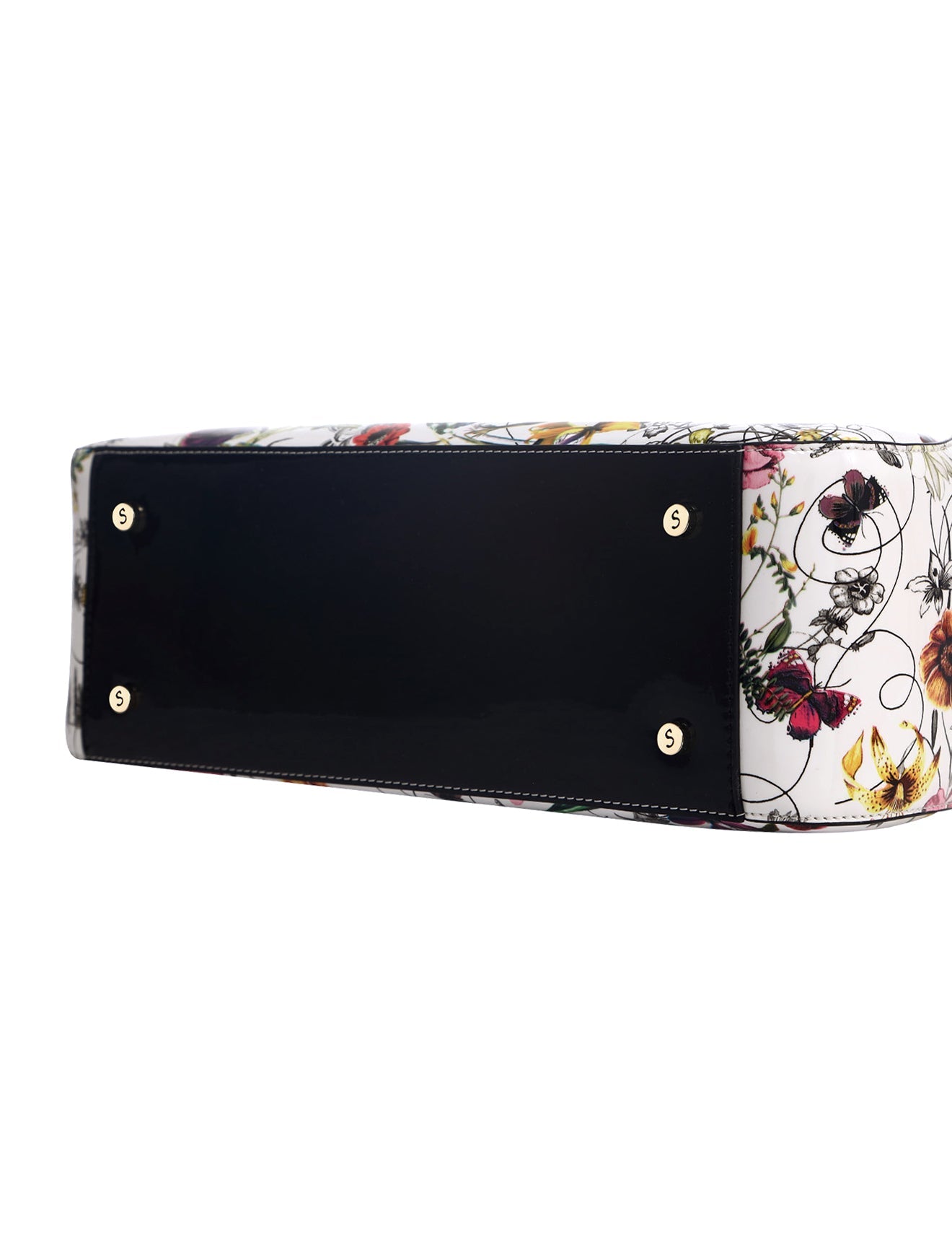 Große Lederhandtasche von Botanics – goldene Beschläge – SH47-7971