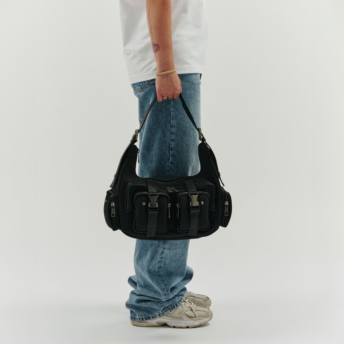 Sally Buckle Scuba Schwarz mit Antiksilber