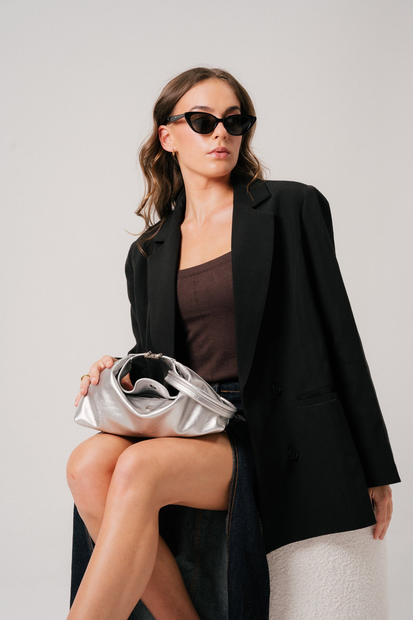 Hobo-Tasche „Aurelia“ in Silber