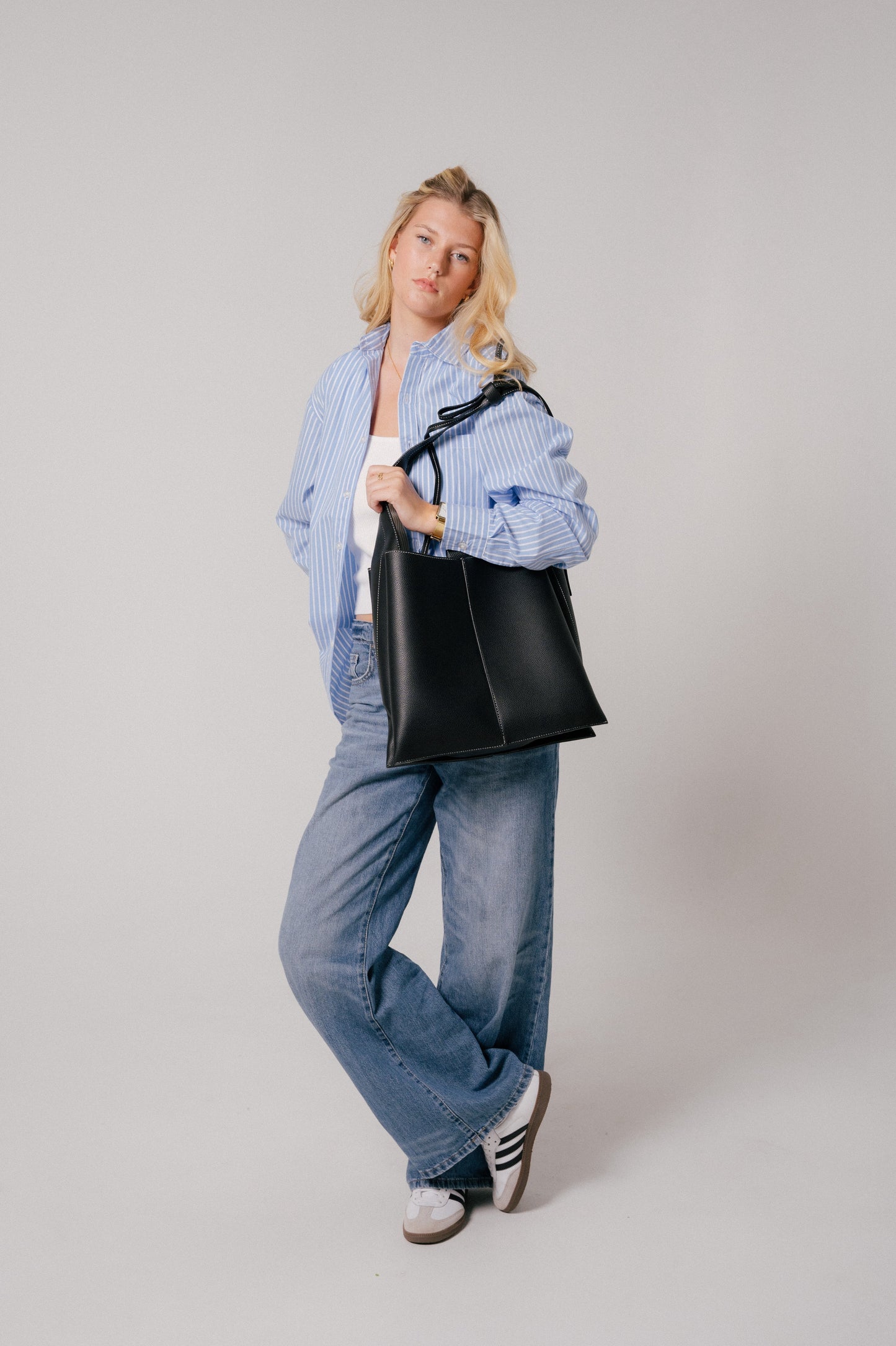 Alba Shopper mit Schleife Schwarz