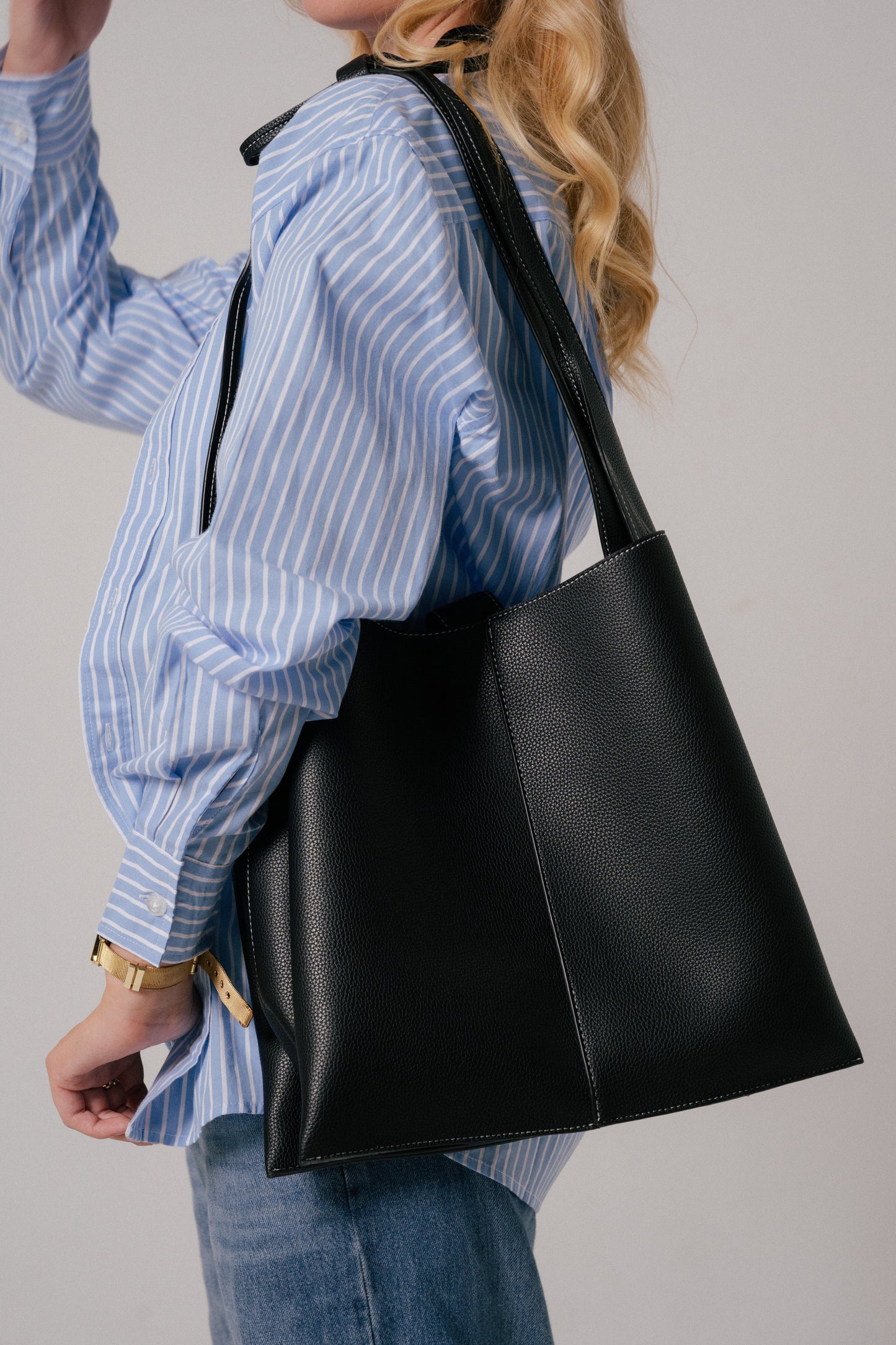 Alba Shopper mit Schleife Schwarz