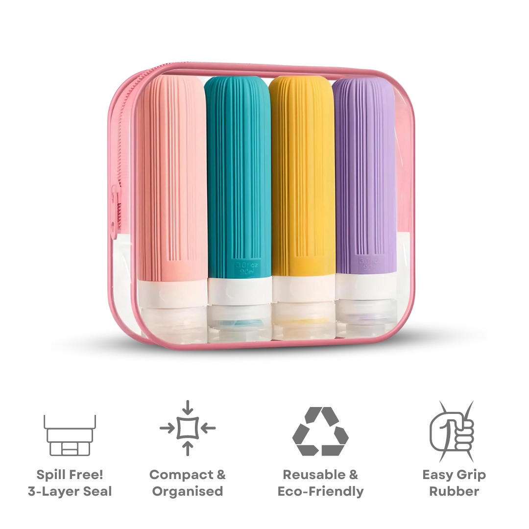 TuxodoBAG - Reise-Toilettenartikelflaschen | 4er-Pack