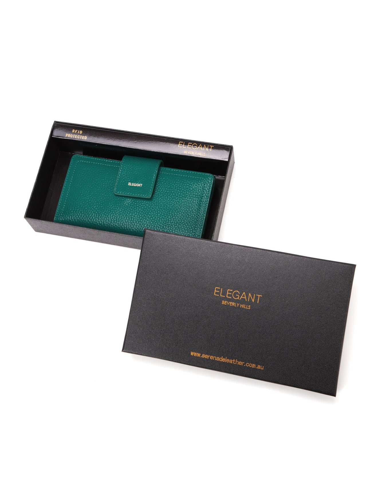 FAITH RFID-GELDBÖRSE MIT LEDERTASCHE IM TAB-STIL - WE1-23-EMERALD-SALE