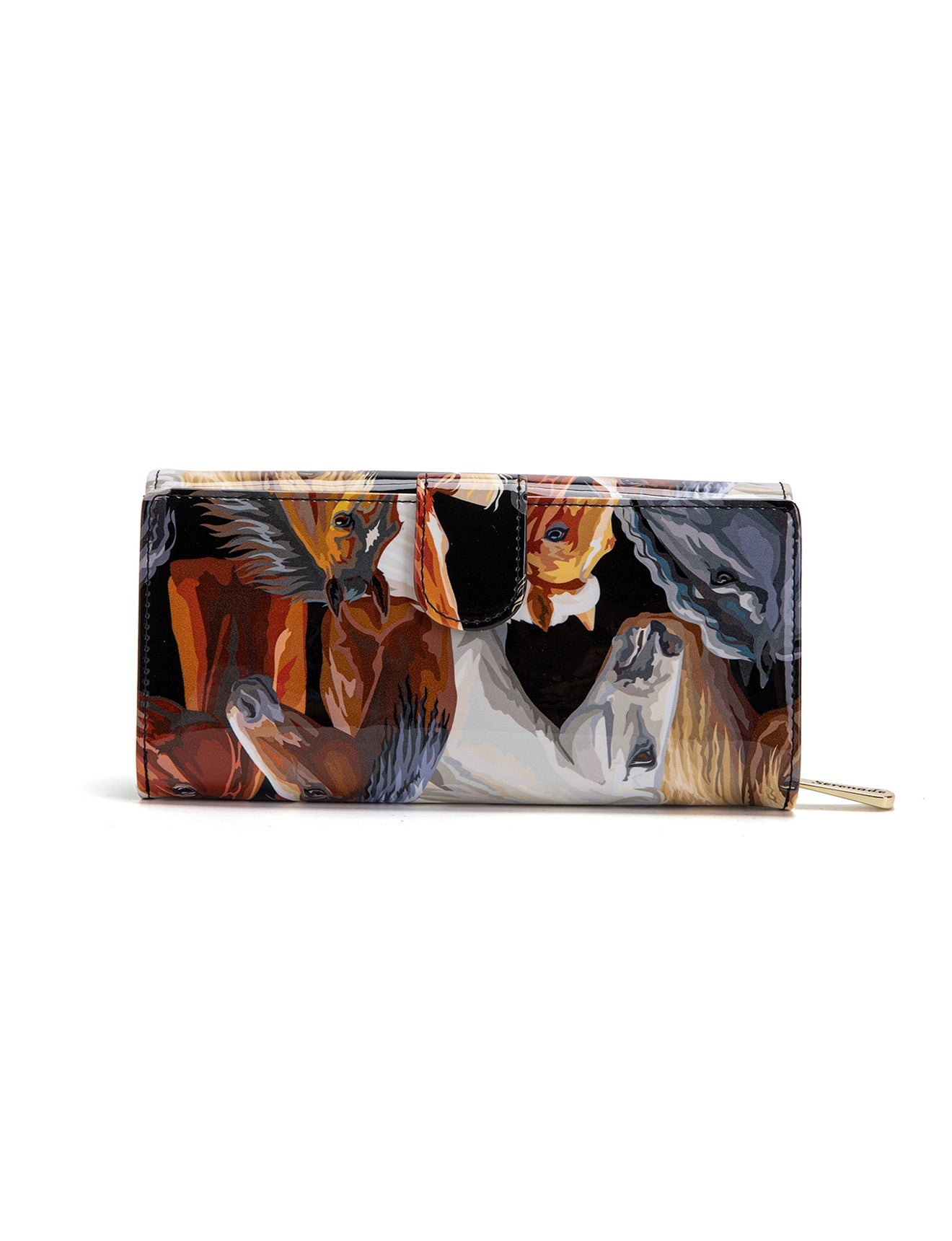 EQUESTRIAN GROSSES LEDER-RFID-GELDBÖRSE - WSF2401 - NEU