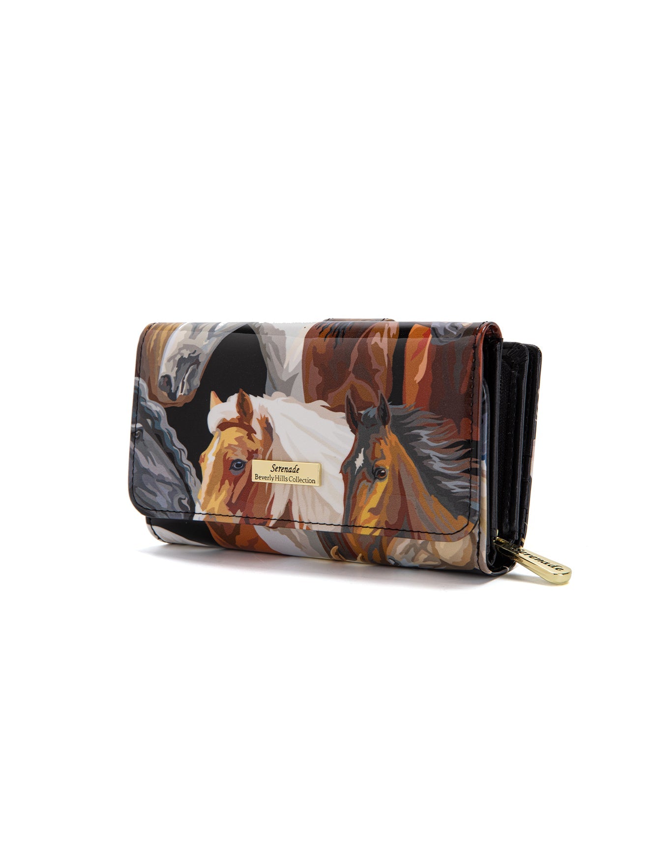 EQUESTRIAN MED LEDER RFID GELDBÖRSE - WSF2402 - NEU