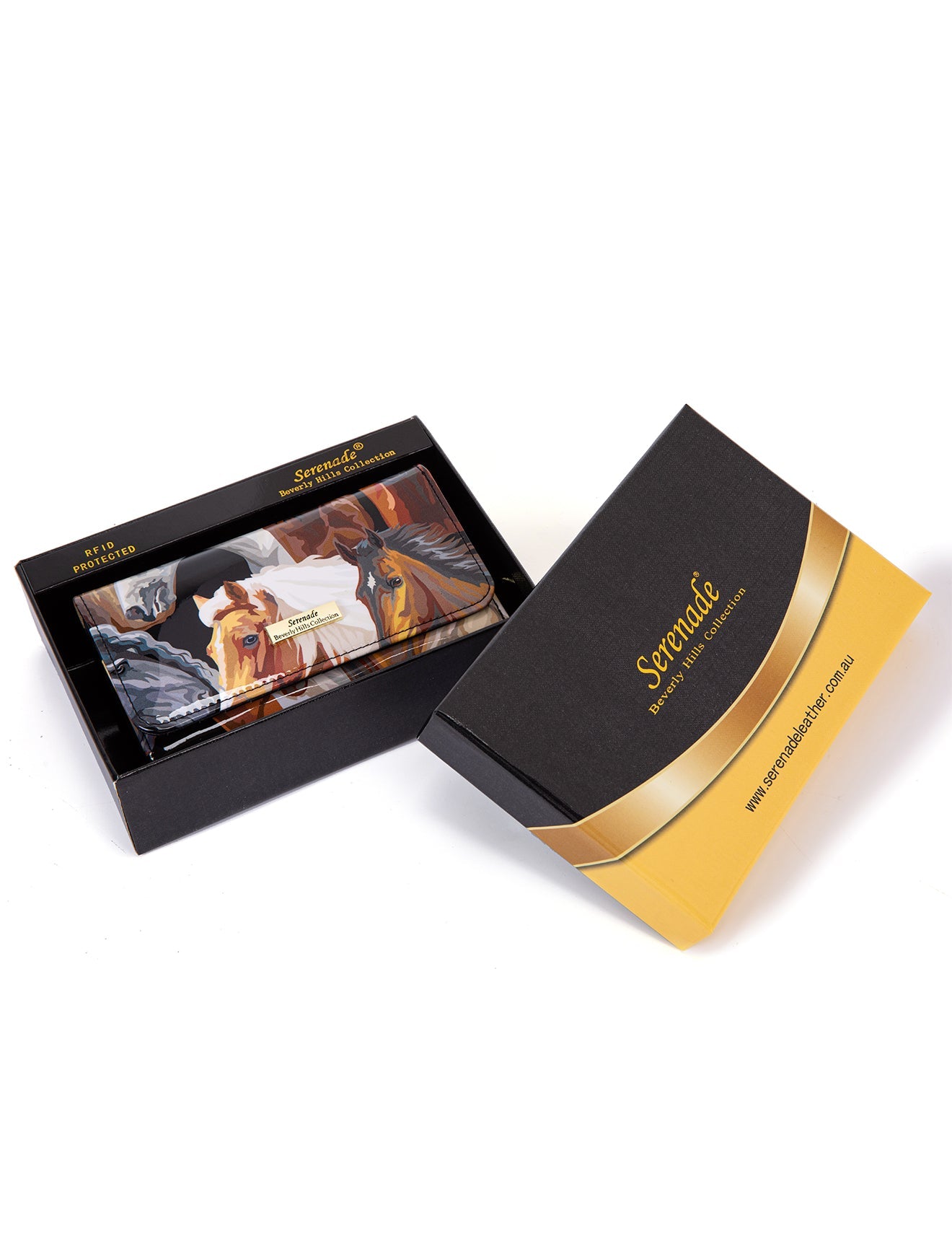 EQUESTRIAN MED LEDER RFID GELDBÖRSE - WSF2402 - NEU