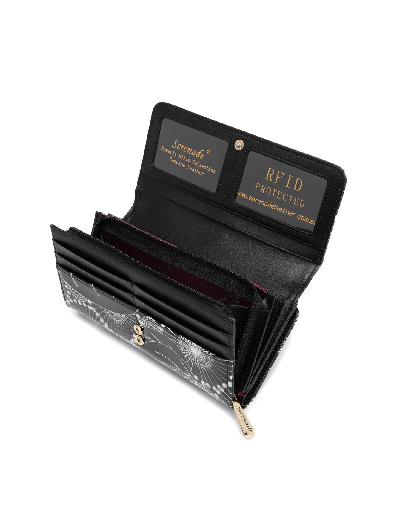 ASPEN GROSSES LACKLEDER-PORTEMONNAIE MIT RFID-WSF401