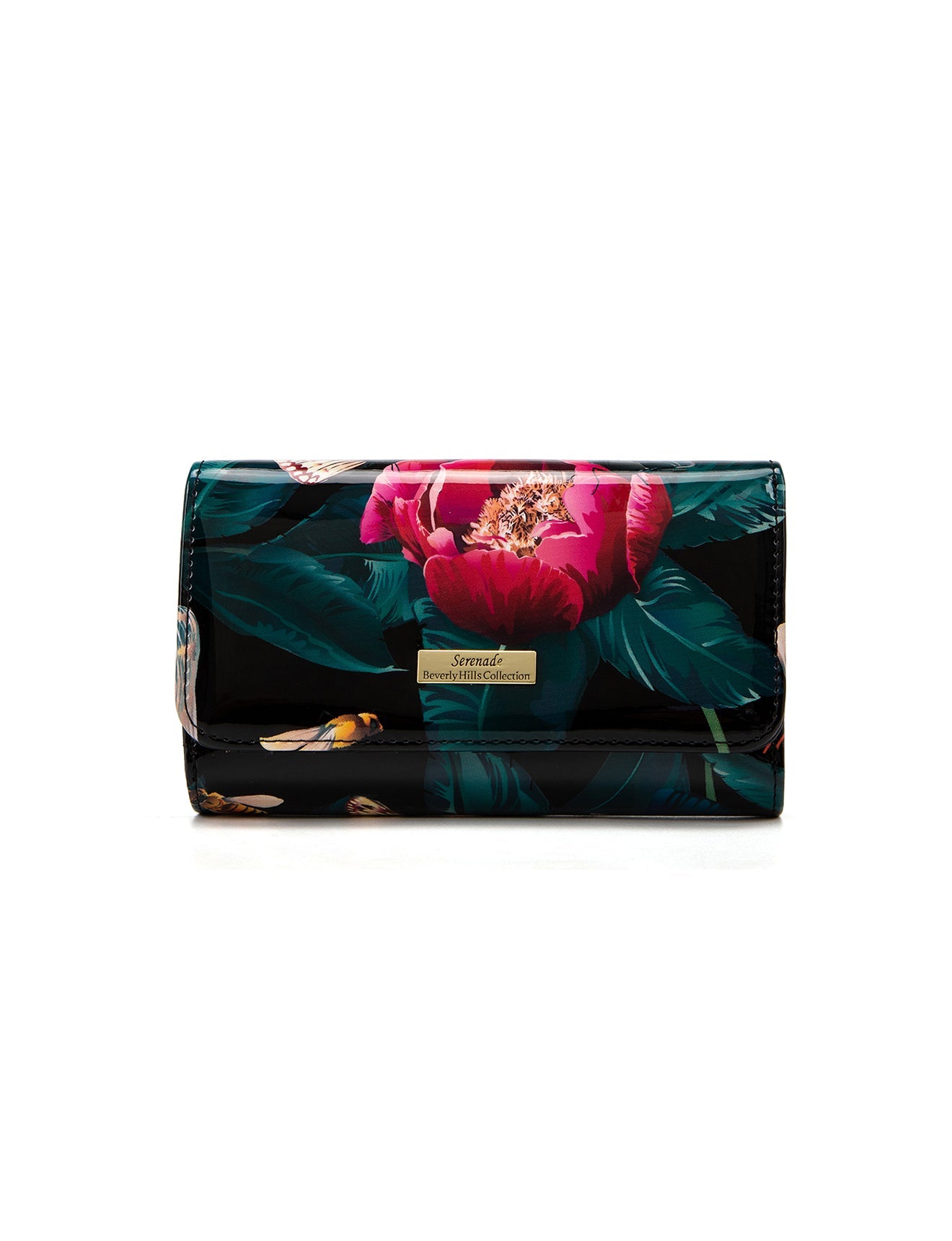 MITTLERE BRIEFTASCHE ABBEY AUS LACKLEDER MIT RFID - WSF602