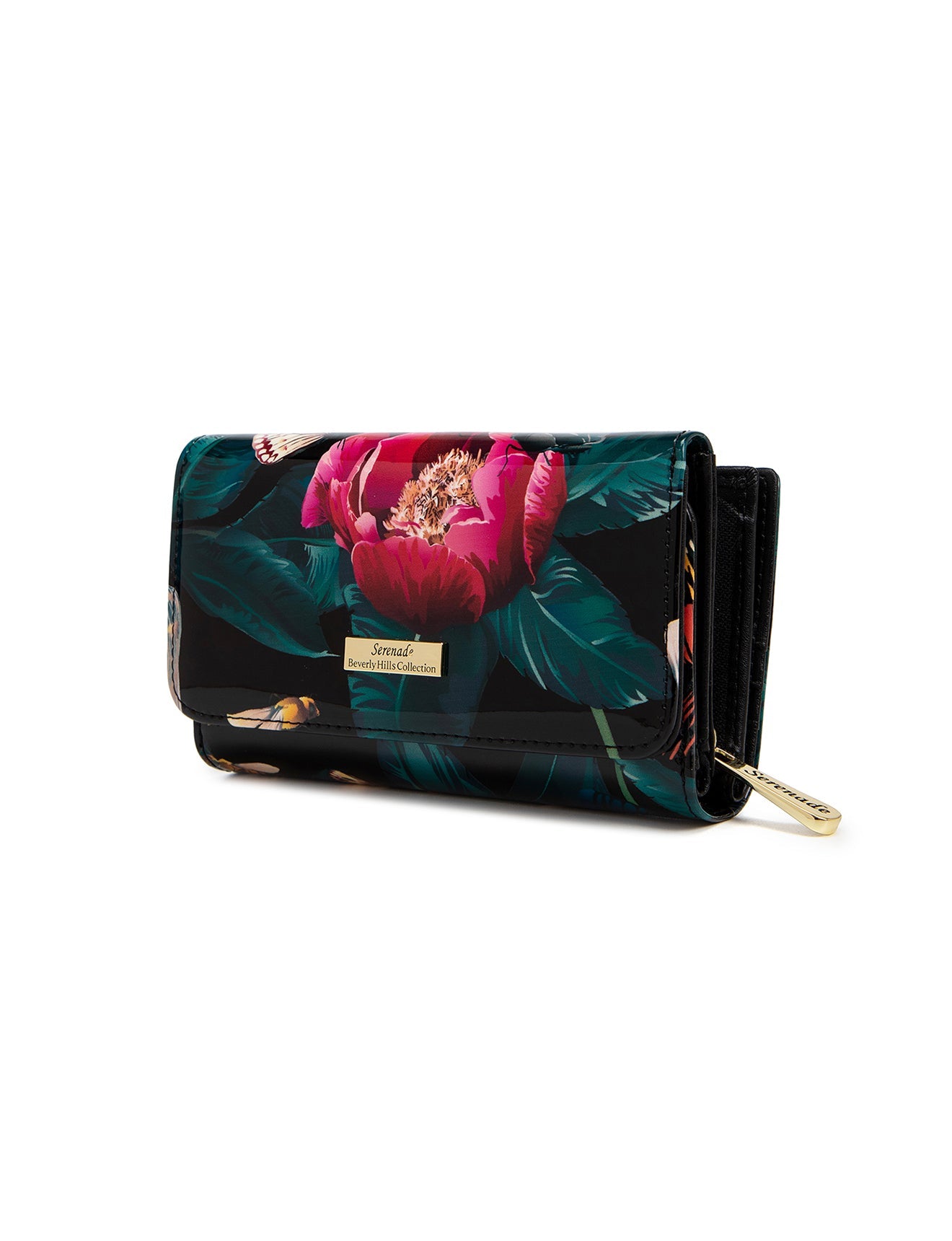 MITTLERE BRIEFTASCHE ABBEY AUS LACKLEDER MIT RFID - WSF602