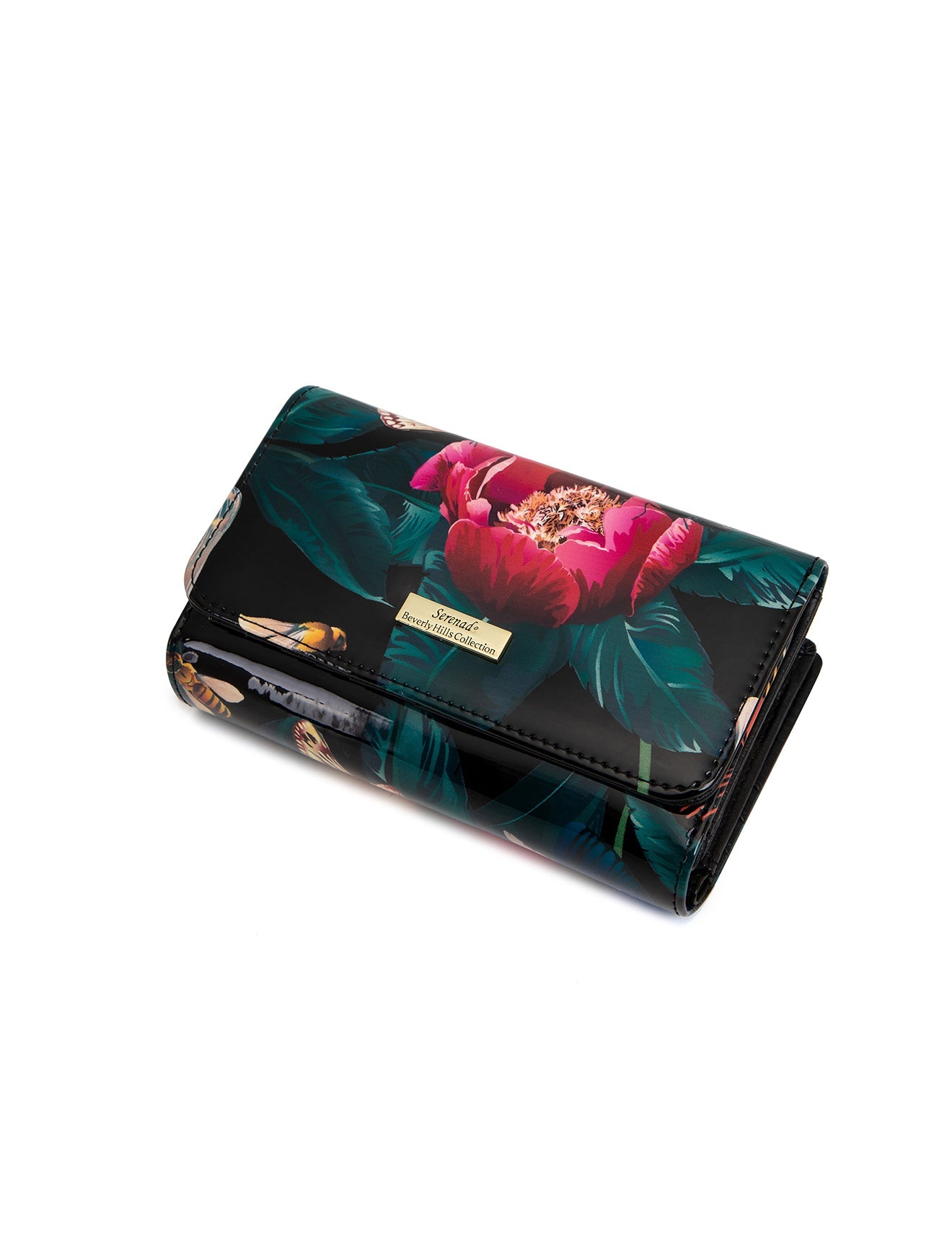 MITTLERE BRIEFTASCHE ABBEY AUS LACKLEDER MIT RFID - WSF602