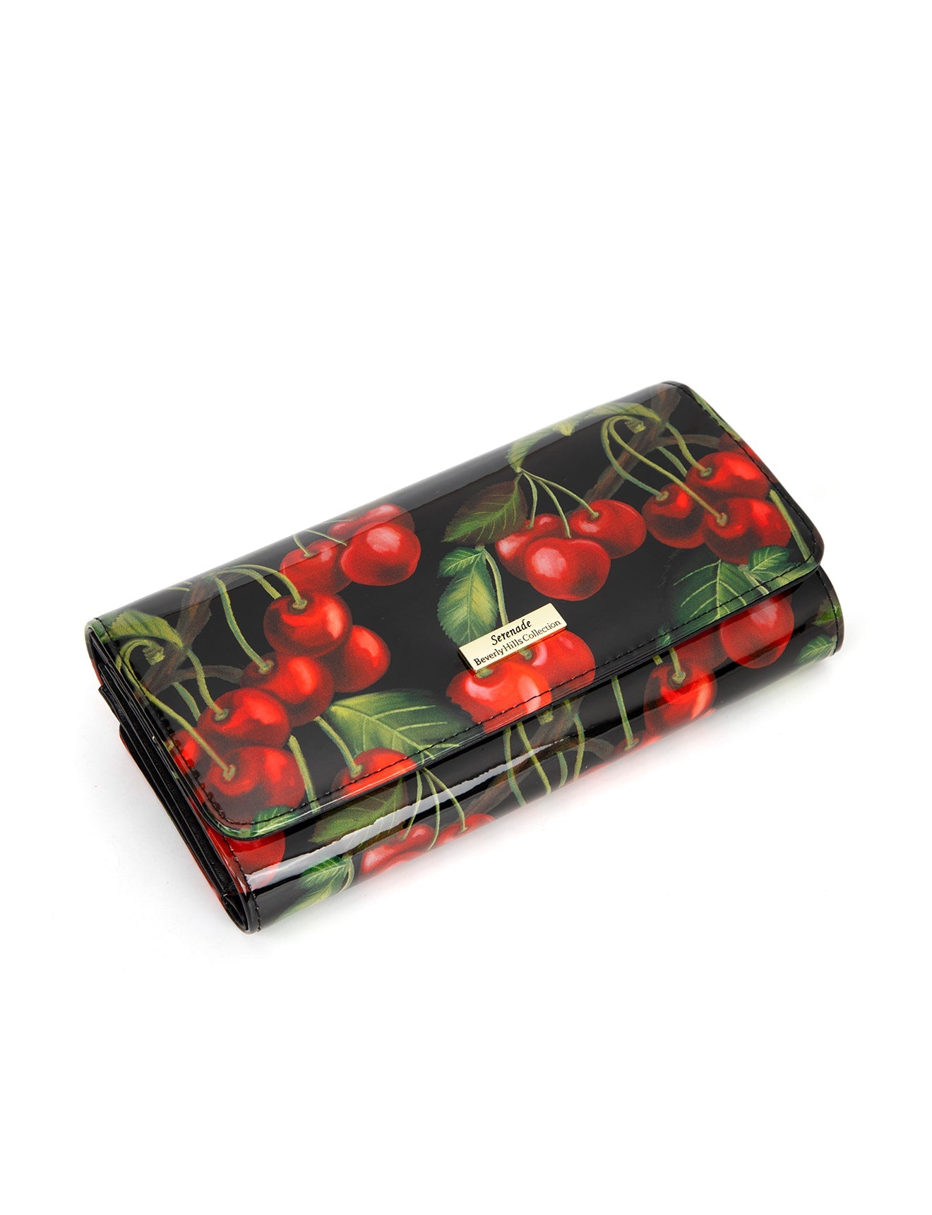 CHERRY GROSSES LACKLEDER-PORTEMONNAIE MIT RFID-WSN6001