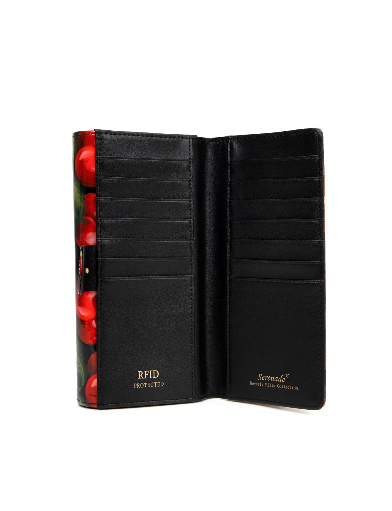 CHERRY GROSSES LACKLEDER-PORTEMONNAIE MIT RFID-WSN6001