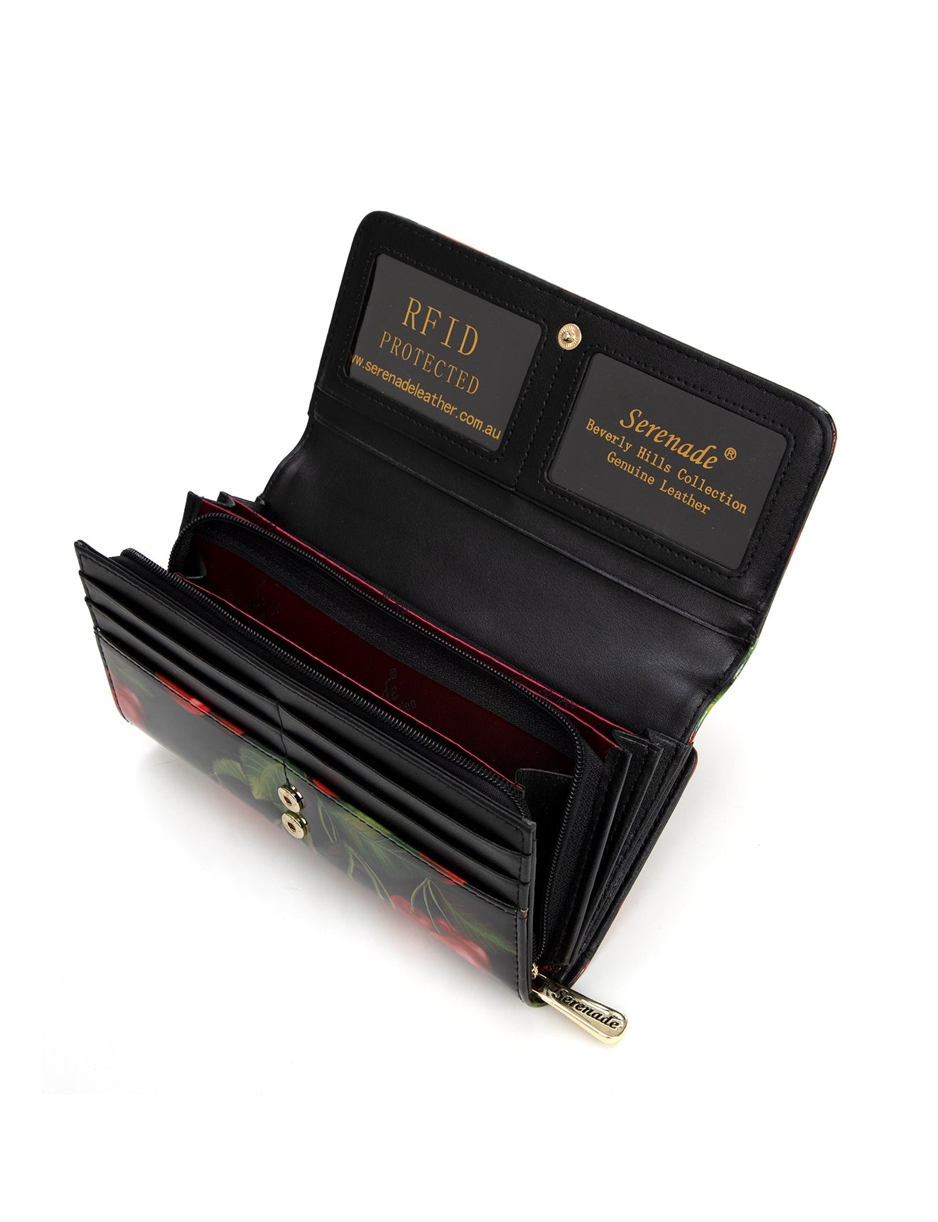 CHERRY GROSSES LACKLEDER-PORTEMONNAIE MIT RFID-WSN6001
