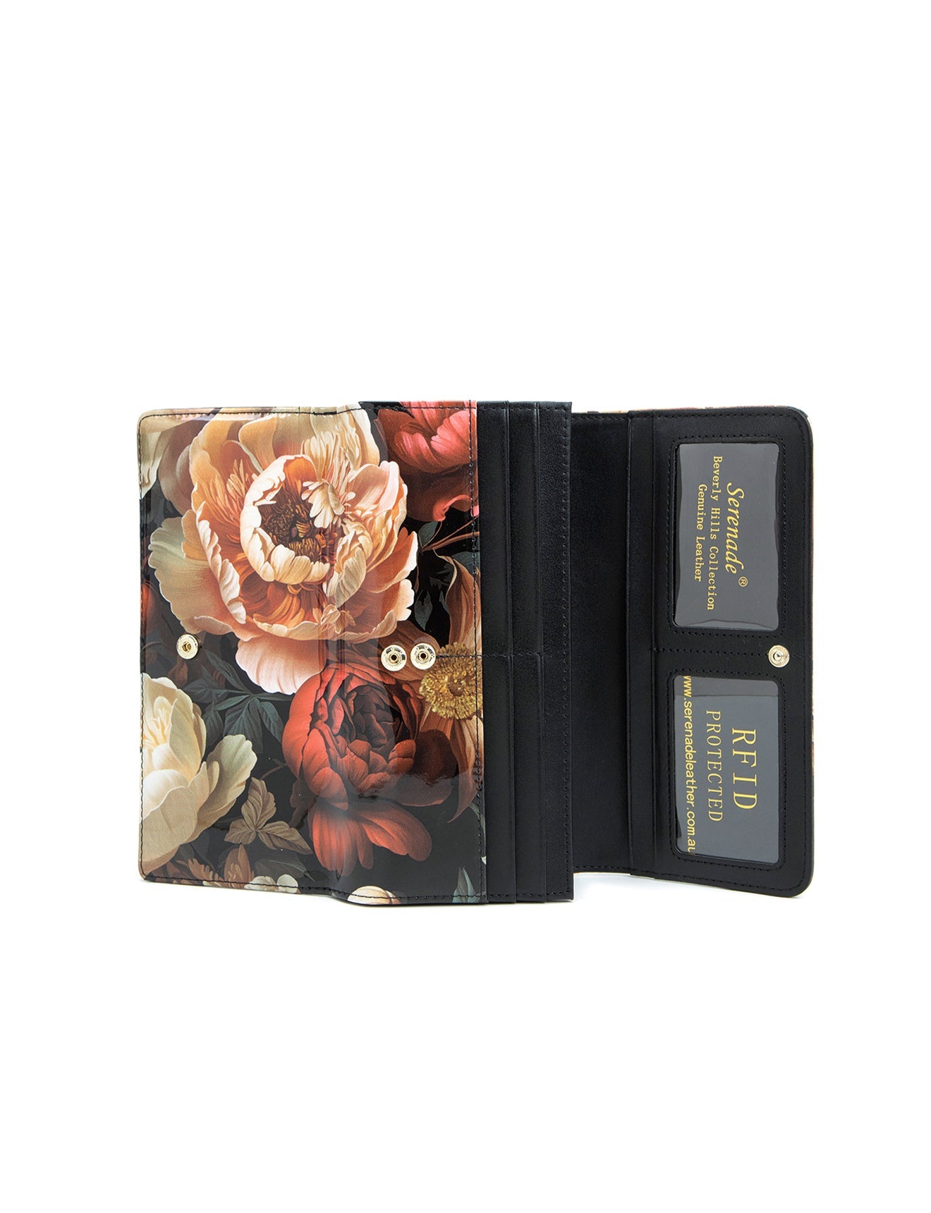 ELISABETTA GROSSES LACKLEDER-PORTEMONNAIE MIT RFID-WSN9701