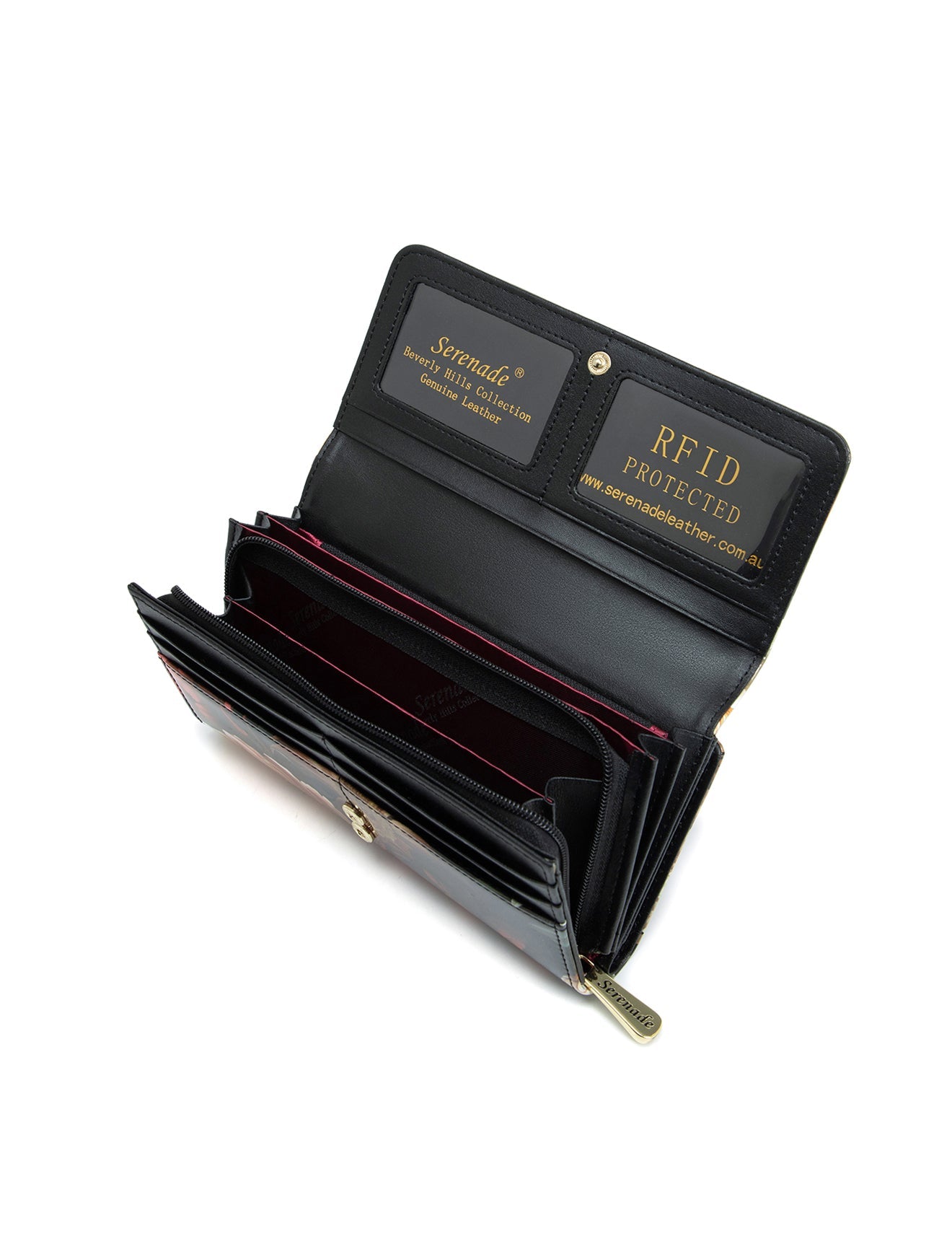 ELISABETTA GROSSES LACKLEDER-PORTEMONNAIE MIT RFID-WSN9701
