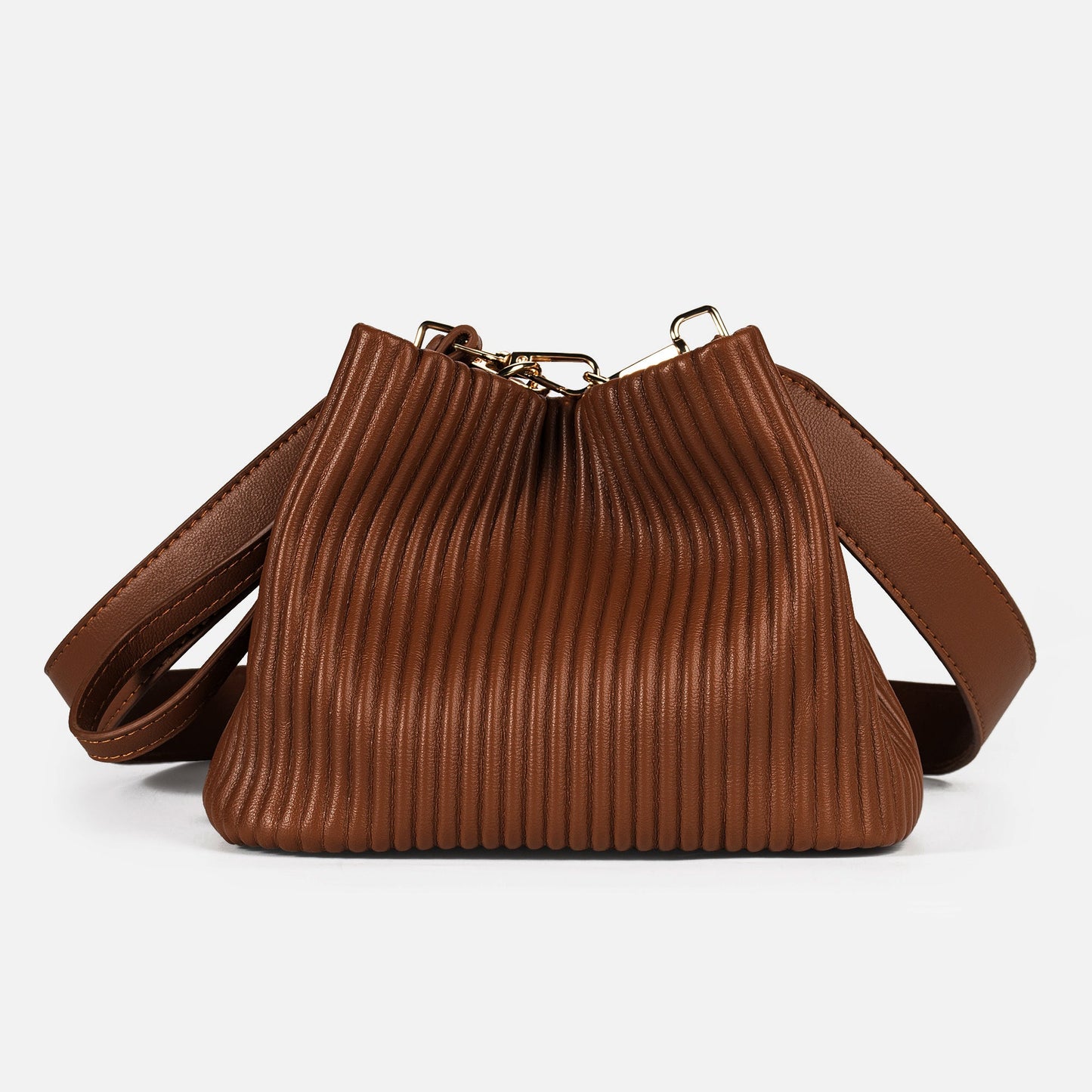 Plissierte Beuteltasche
