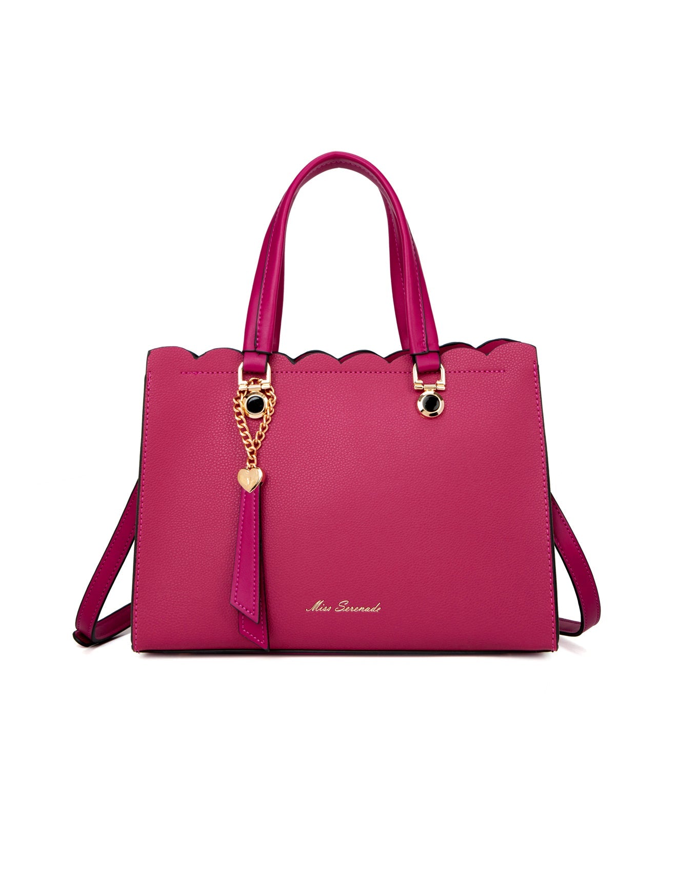 ADELAIDE VEGANE TASCHE MIT DREI FÄCHERN - MAGENTA