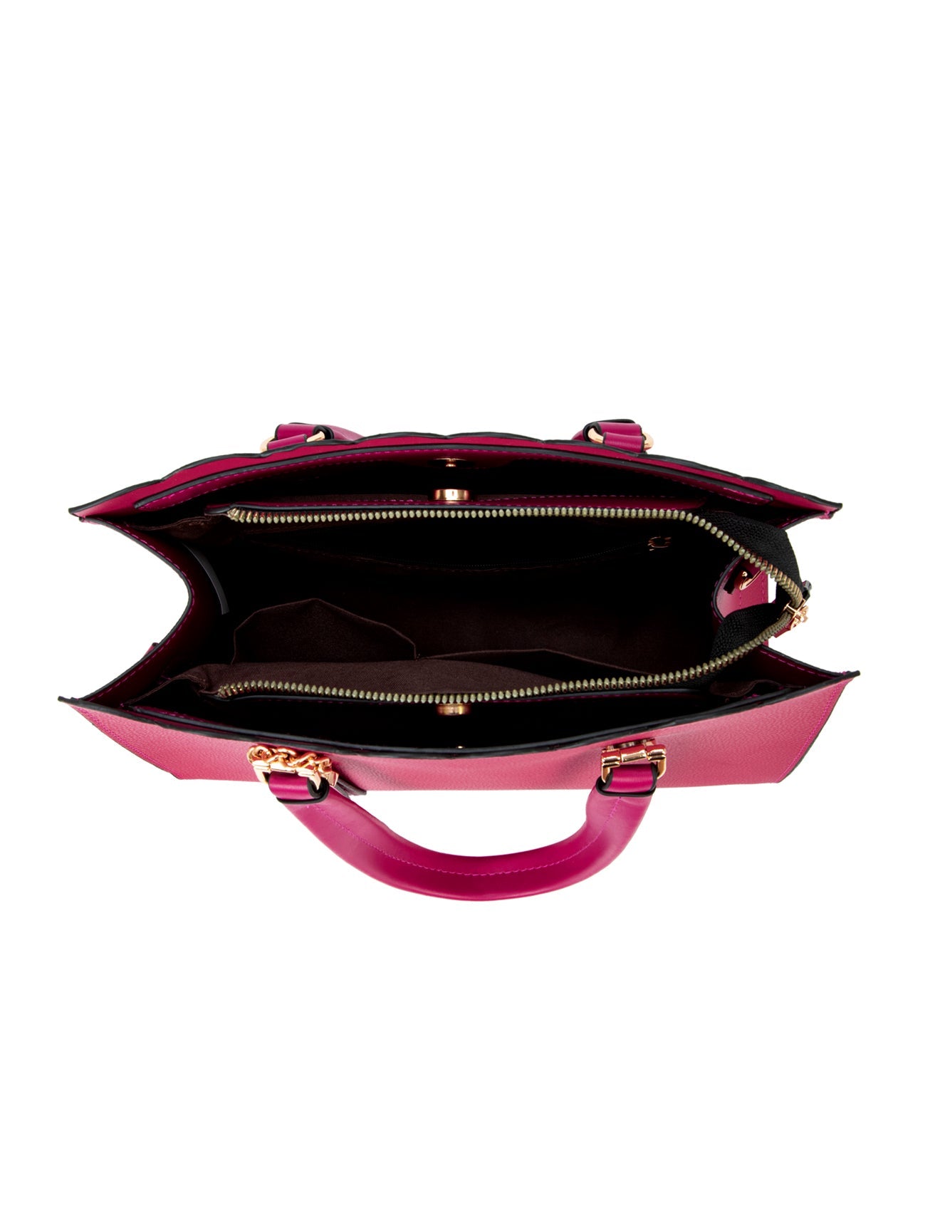 ADELAIDE VEGANE TASCHE MIT DREI FÄCHERN - MAGENTA