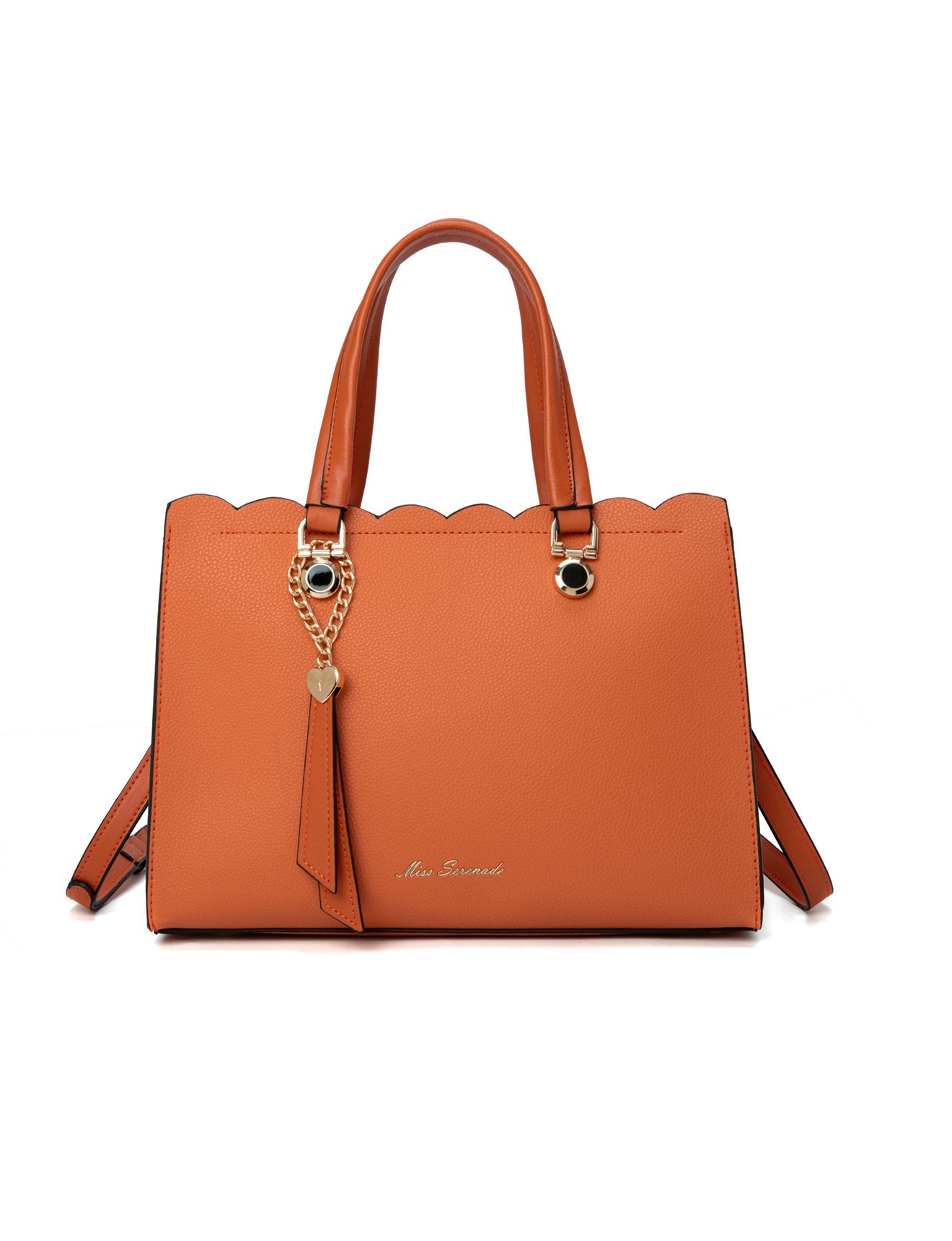 ADELAIDE VEGANE TASCHE MIT DREI FÄCHERN - ORANGE