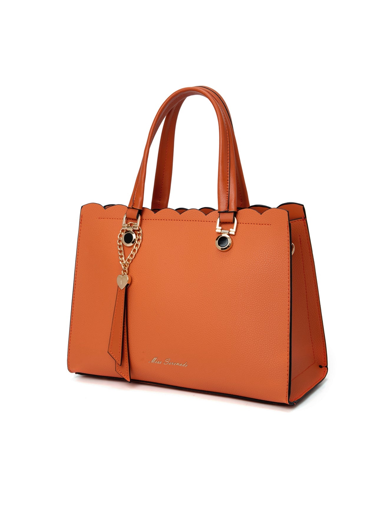 ADELAIDE VEGANE TASCHE MIT DREI FÄCHERN - ORANGE